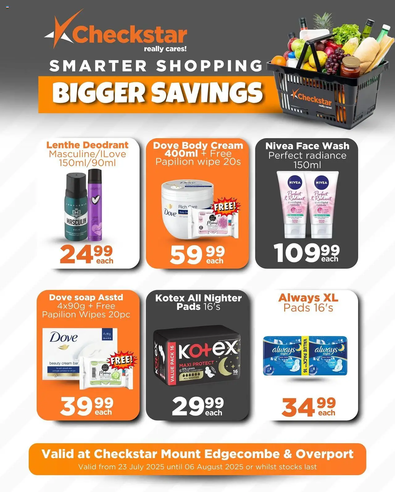Check Star Specials Mount Edgecombe and Overport │ valid from 07.08.2025 | Page: 2 | Products: Pads, Cream, Body cream, Soap