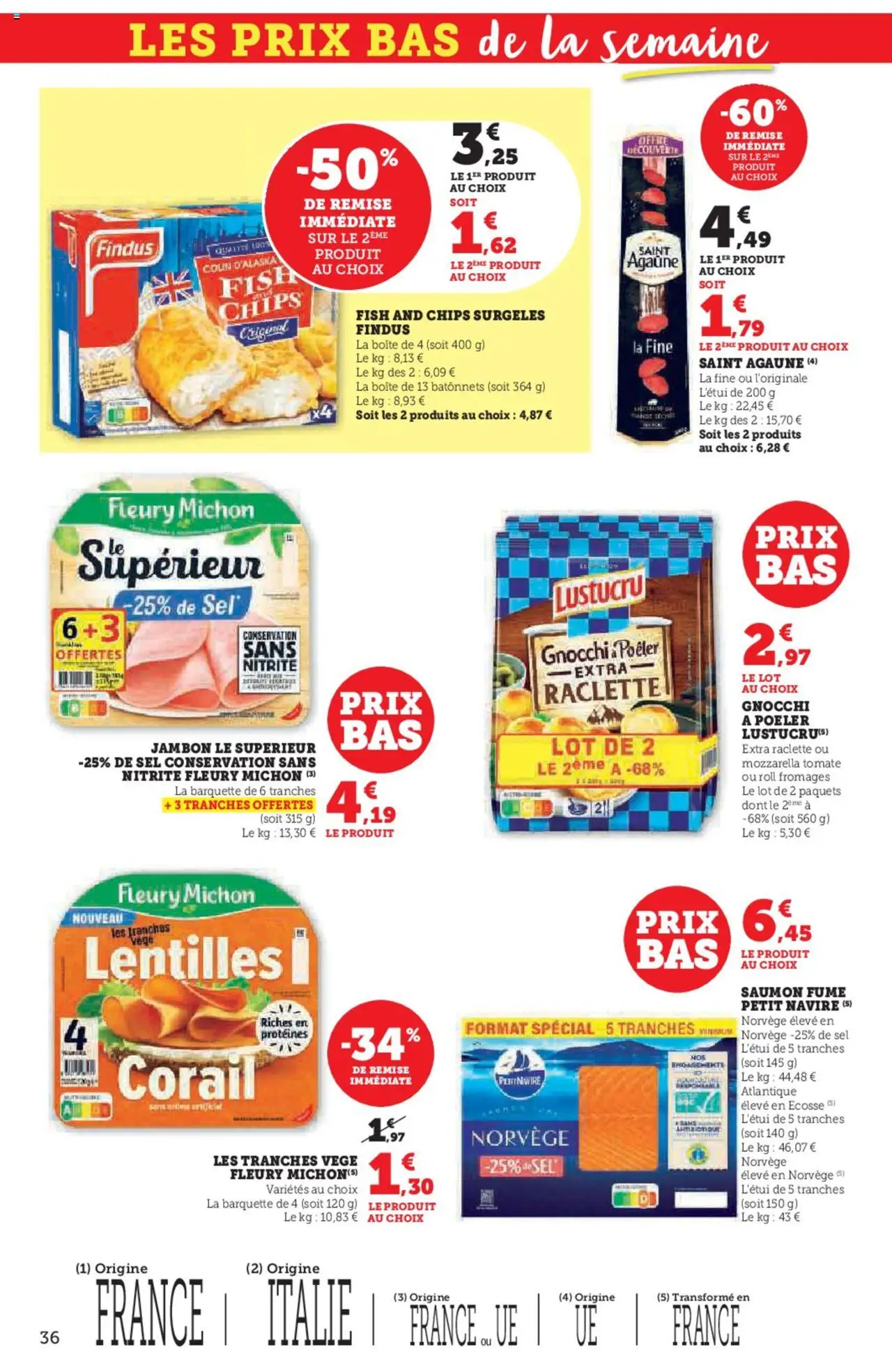  | Page: 36 | Produits: Saumon fumé, Sel, Chips, Saumon