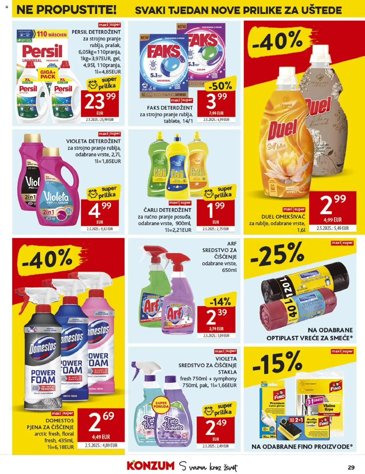 Konzum HR akciós ujság - amely érvényes a következő dátumtól: 24.09.2025 | Oldal: 29 | Termékek: Persil