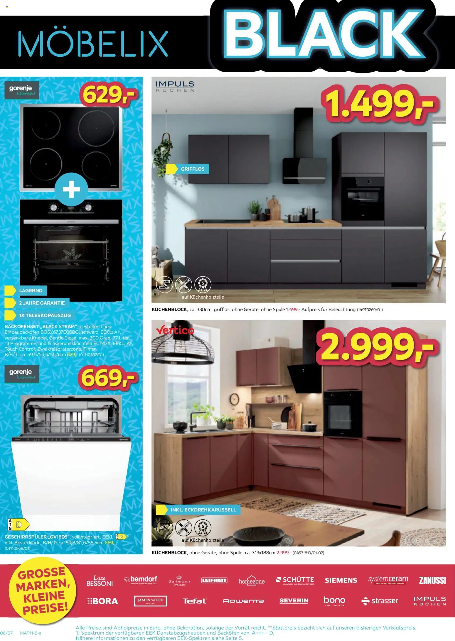 Möbelix Black - Friday gültig ab 04.11.2025 | Seite: 6 | Produkte: Geschirrspüler