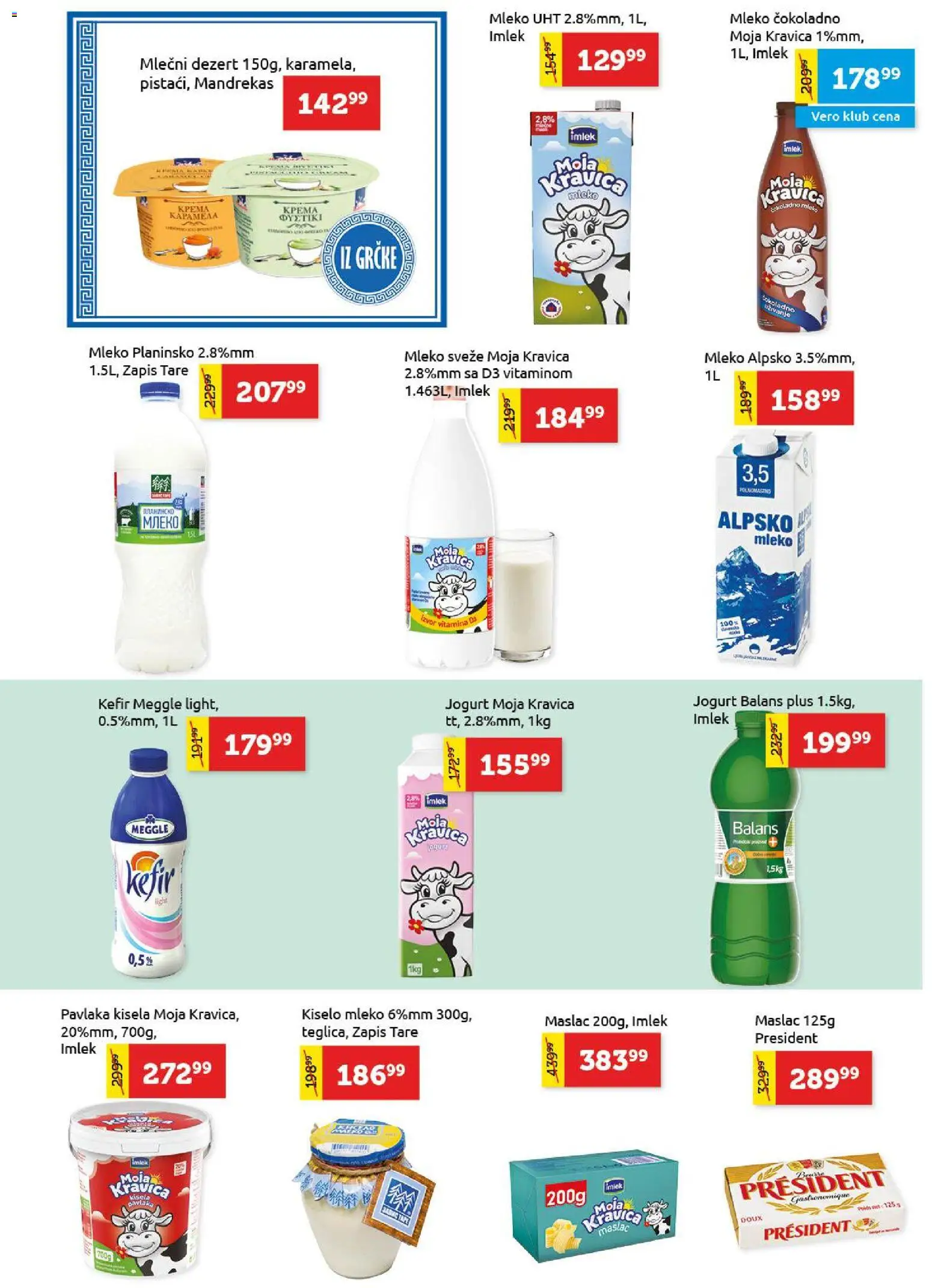 SuperVERO katalog - važi od 08.01.2026 | Strana: 6 | Proizvode: Maslac, Kiselo mleko, Mleko, Jogurt
