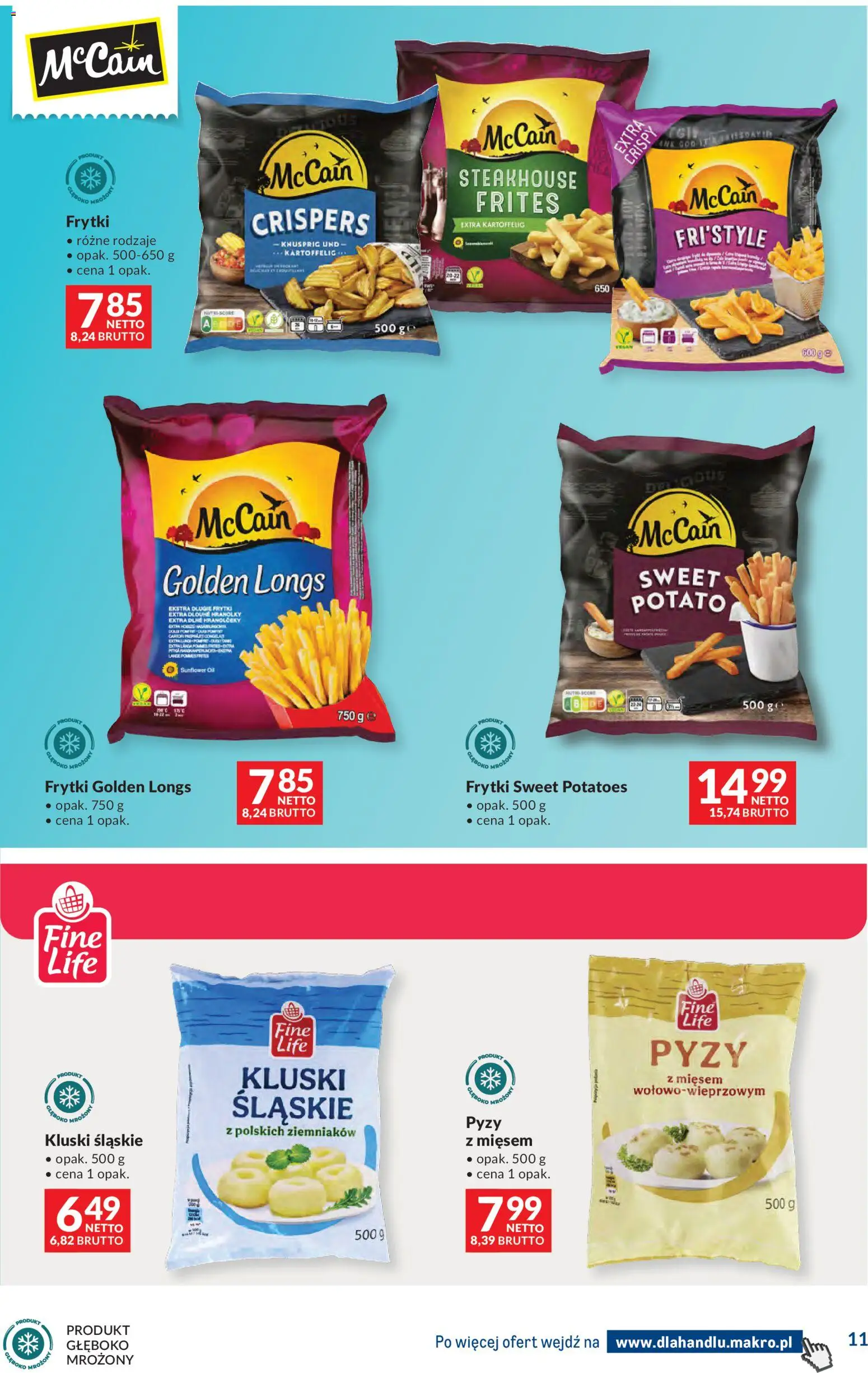 Makro Gazetka - Dystrybucja do sklepów od 20.01.2026 | Strona: 11 | Produkty: Kluski śląskie, Frytki