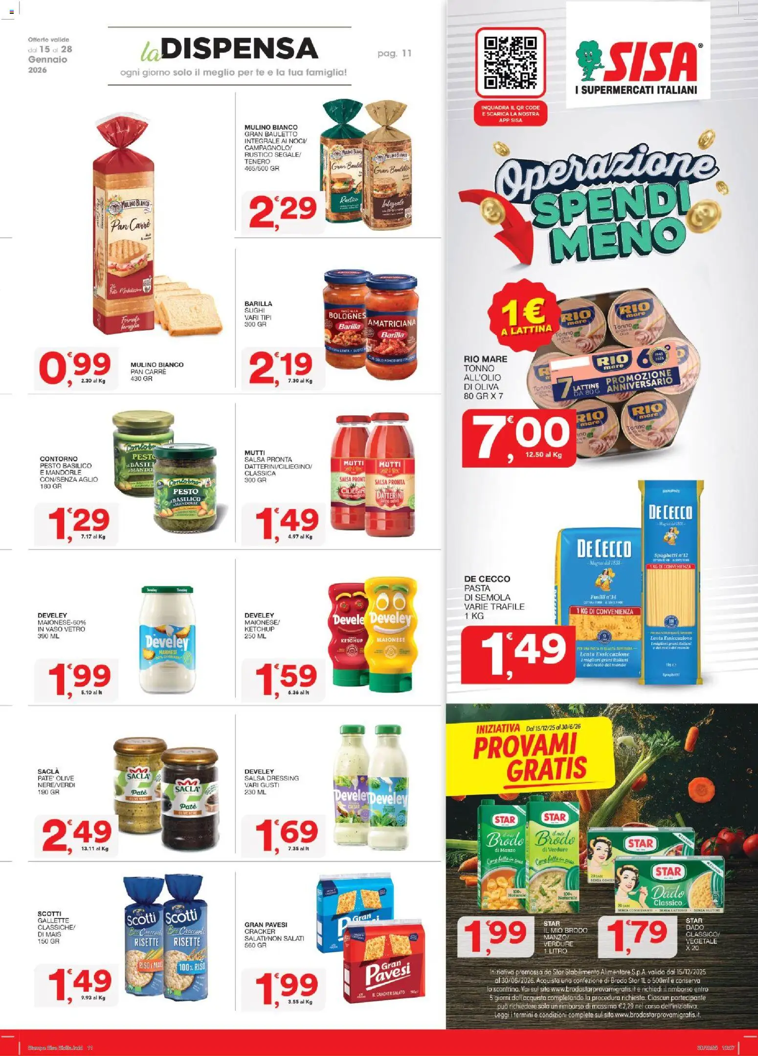Volantino SISA del 15.01.2026 | Pagina: 11 | Prodotti: Maionese, Aglio, Mutti, Mais