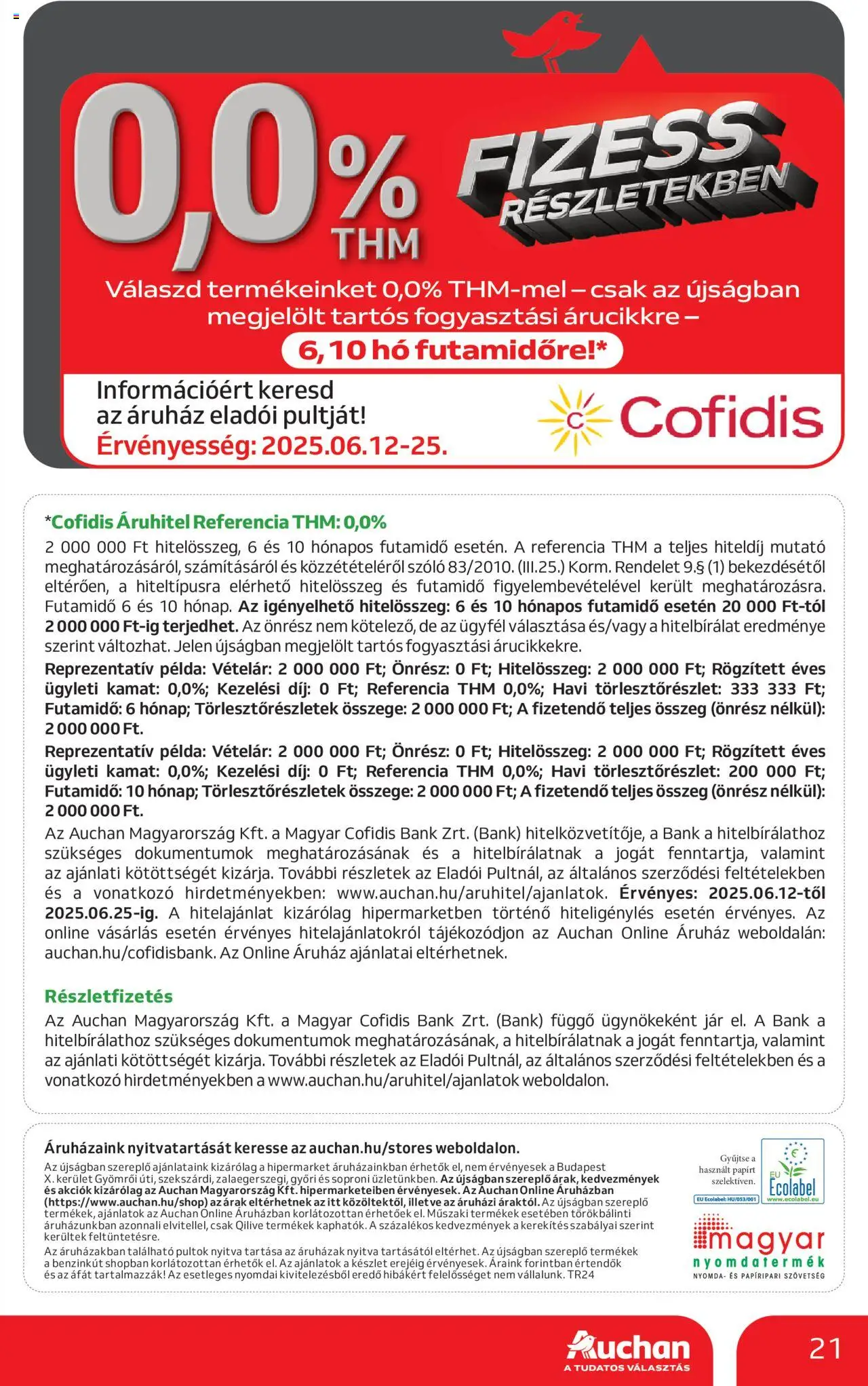 Auchan akciós ujság - amely érvényes a következő dátumtól: 12.06.2025 | Oldal: 21 | Termékek: Szőlő