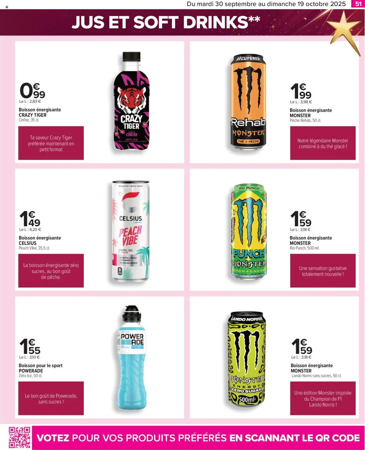  | Page: 51 | Produits: Pêche, Boisson énergisante, Thé glacé, Thé