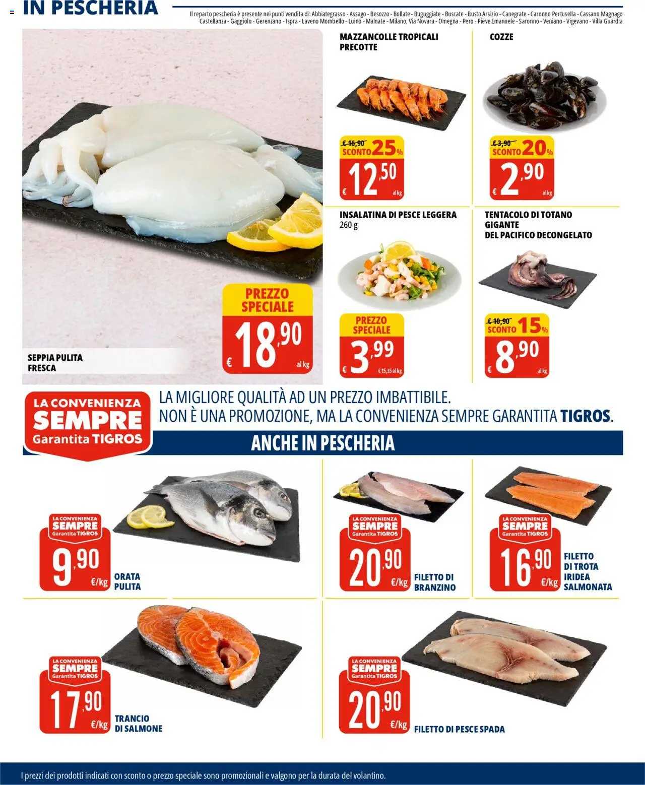Volantino Tigros del 20.05.2025 | Pagina: 2 | Prodotti: Salmone, Pesce, Mazzancolle, Trota