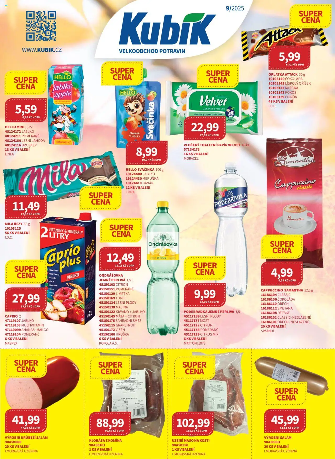 Kubík leták - Velkoobchod 09/2025 od 01.09.2025 | Strana: 1 | Produkty: Vitamin c, Kofola, Aloe vera, Maso