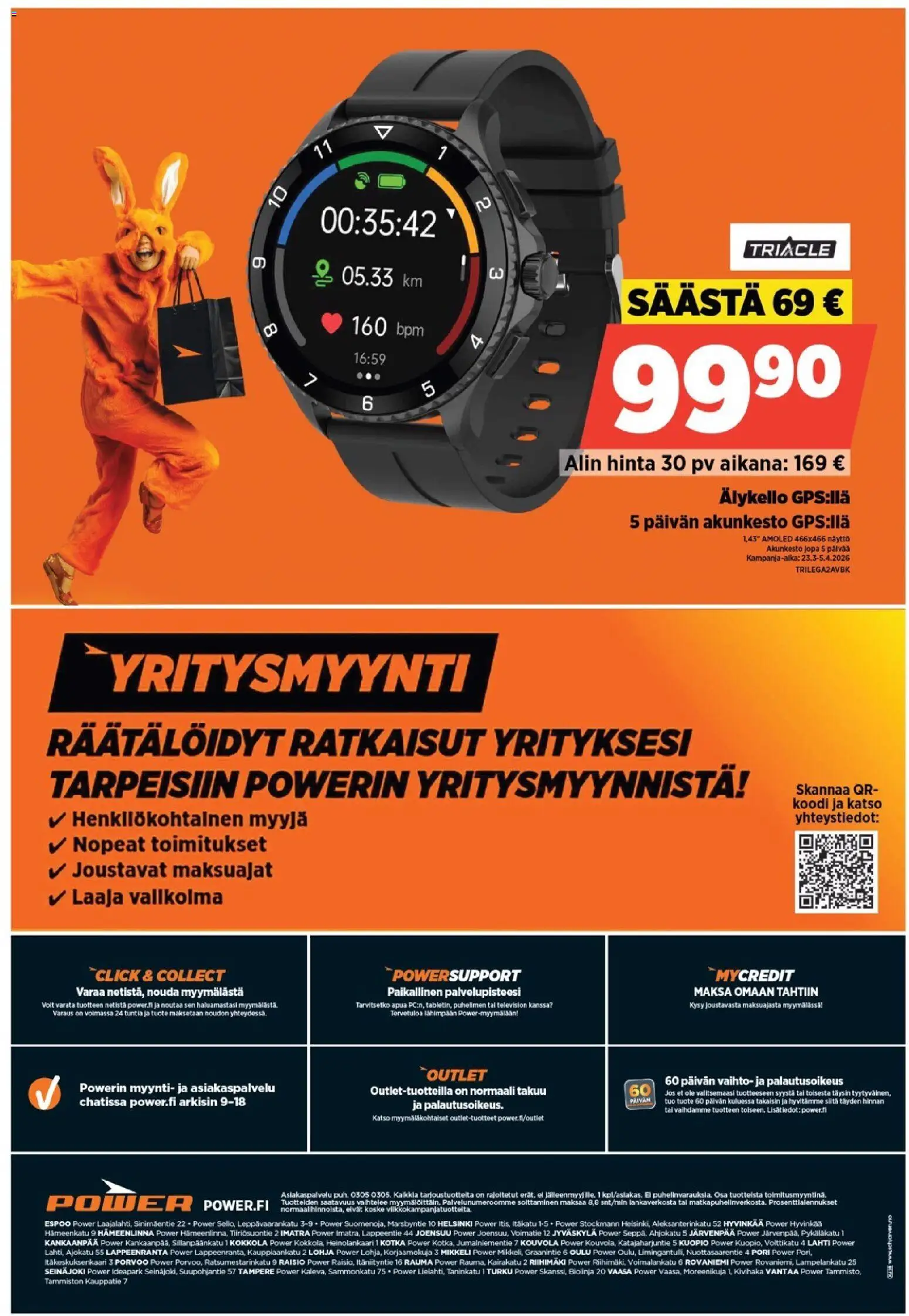 Power tarjoukset – voimassa 30.03.2026 alkaen | Sivu: 31 | Tuotteet: Älykello, Näyttö