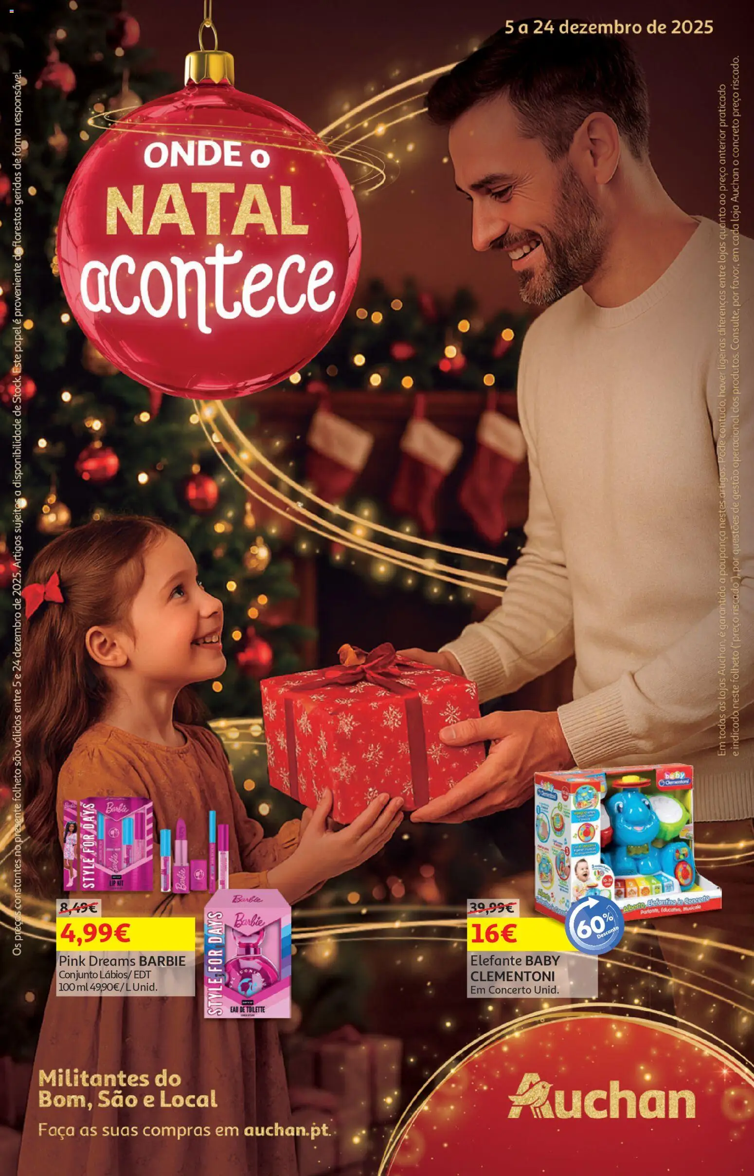 Auchan - Presentes │ válido de 05.12.2025 | Página: 1 | Produtos: Faca, Eau de toilette