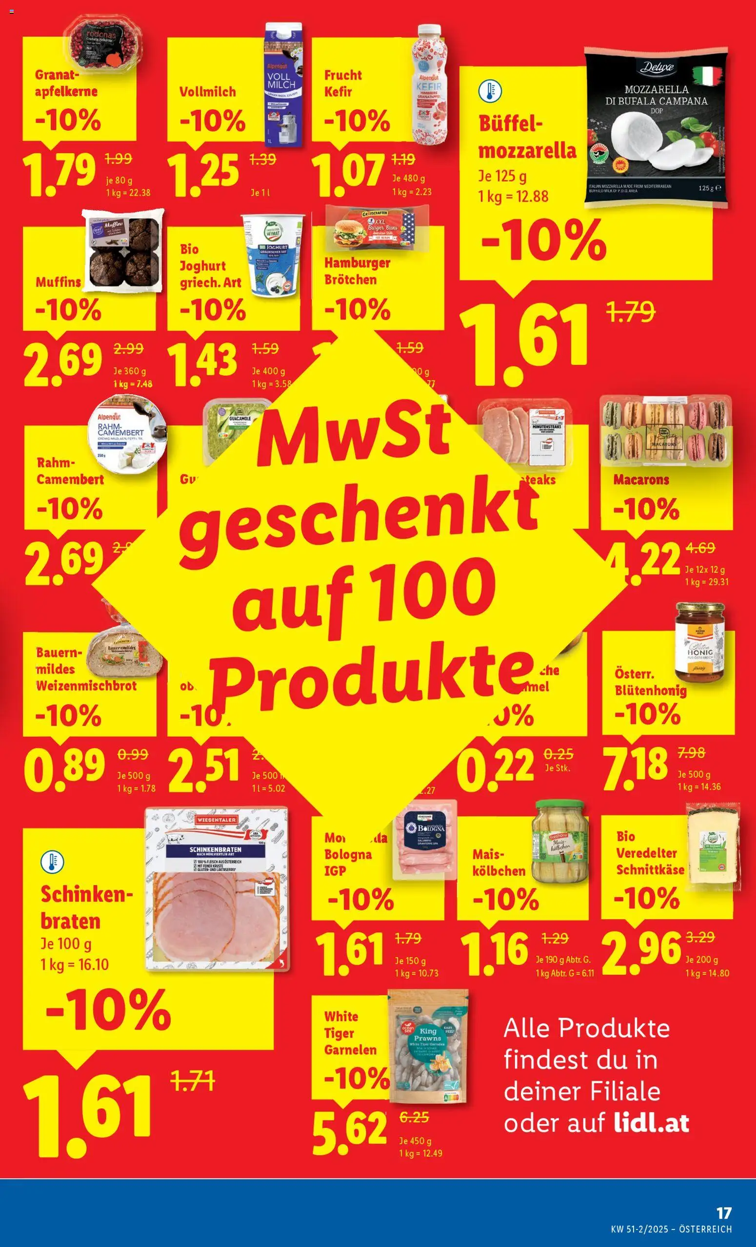 Lidl Flugblatt gültig ab 18.12.2025 | Seite: 19 | Produkte: Himbeere, Milch, Joghurt, Schinken