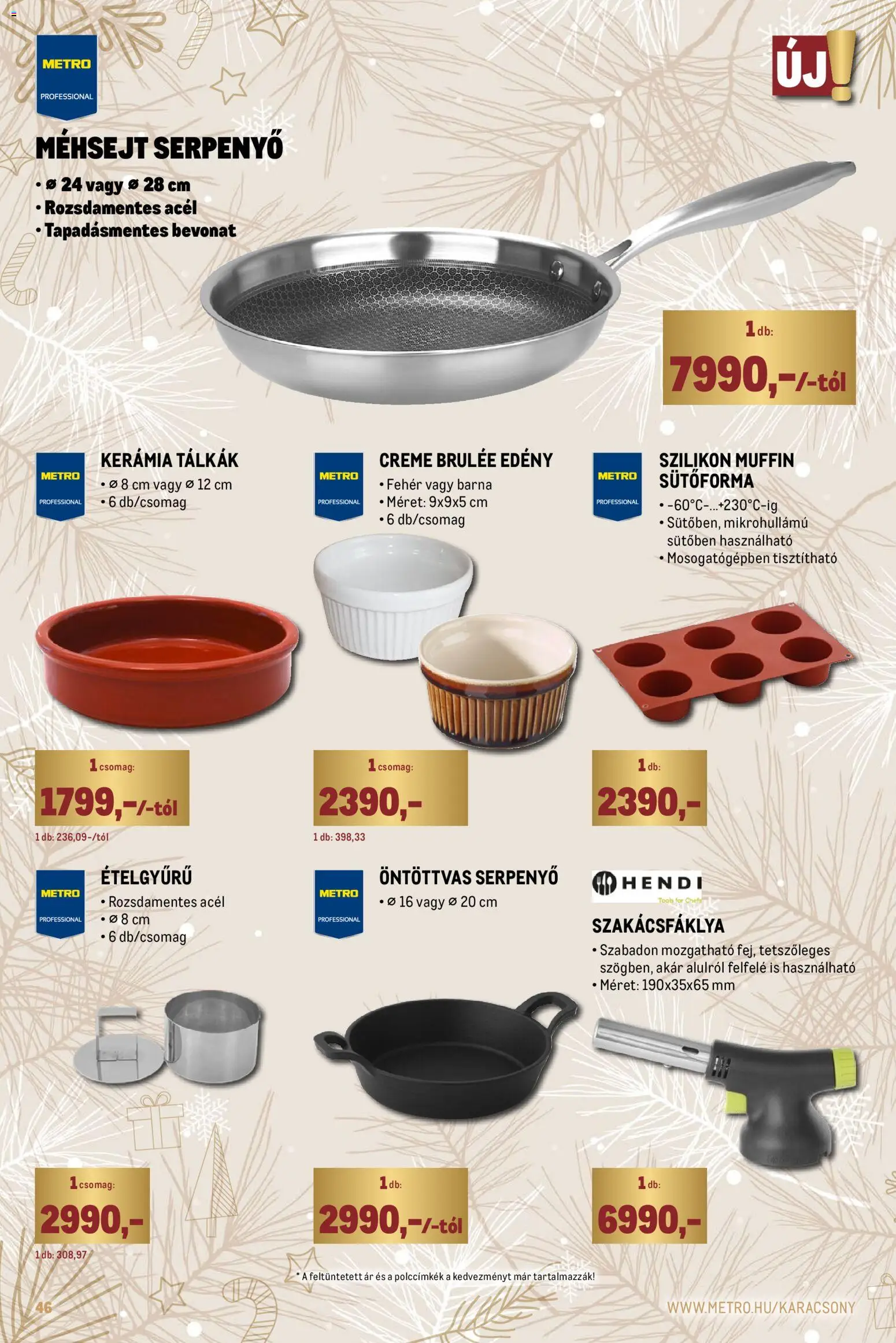 Metro akciós ujság - amely érvényes a következő dátumtól: 02.11.2025 | Oldal: 46 | Termékek: Sütőforma, Edény, Muffin, Serpenyő