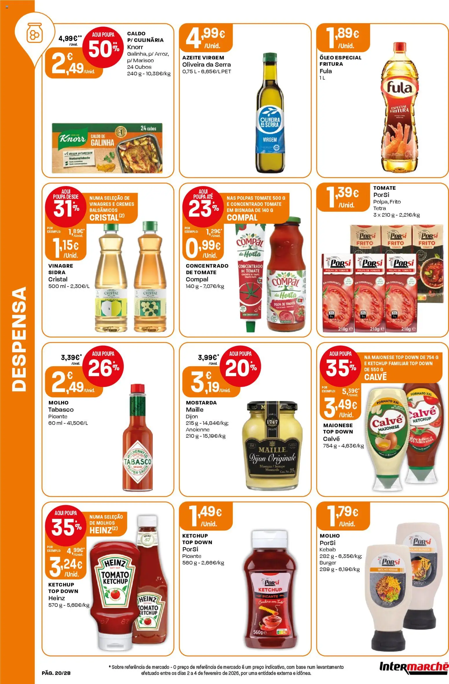 Intermarché Folheto Contact │ válido de 12.03.2026 | Página: 20 | Produtos: Top, Base, Óleo, Maionese