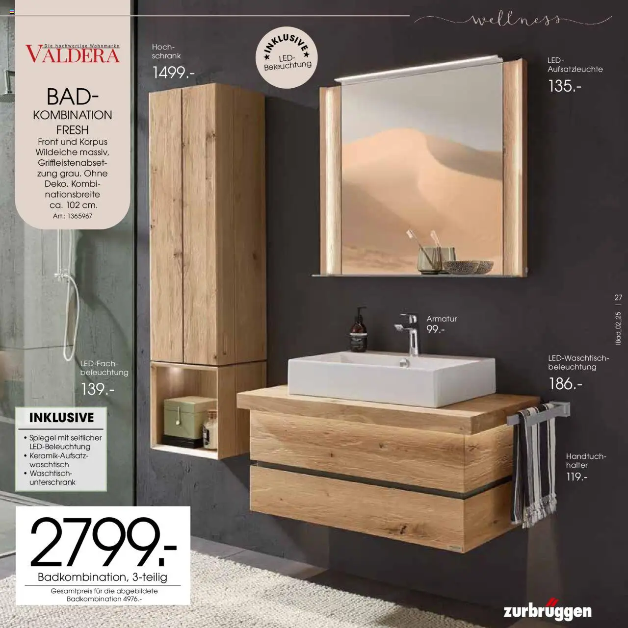 Zurbrüggen - Bad Spezial – gültig ab 11.06.2025 | Seite: 27 | Produkte: Bad, Armatur, Waschtisch, Unterschrank