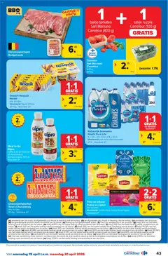 Carrefour folder week 16 - Voorbeeld van een folder van Carrefour, geldig van 15.04.2026 | Pagina: 43 | Producten: Tomaten, Rucola, Koffie, Chocolade