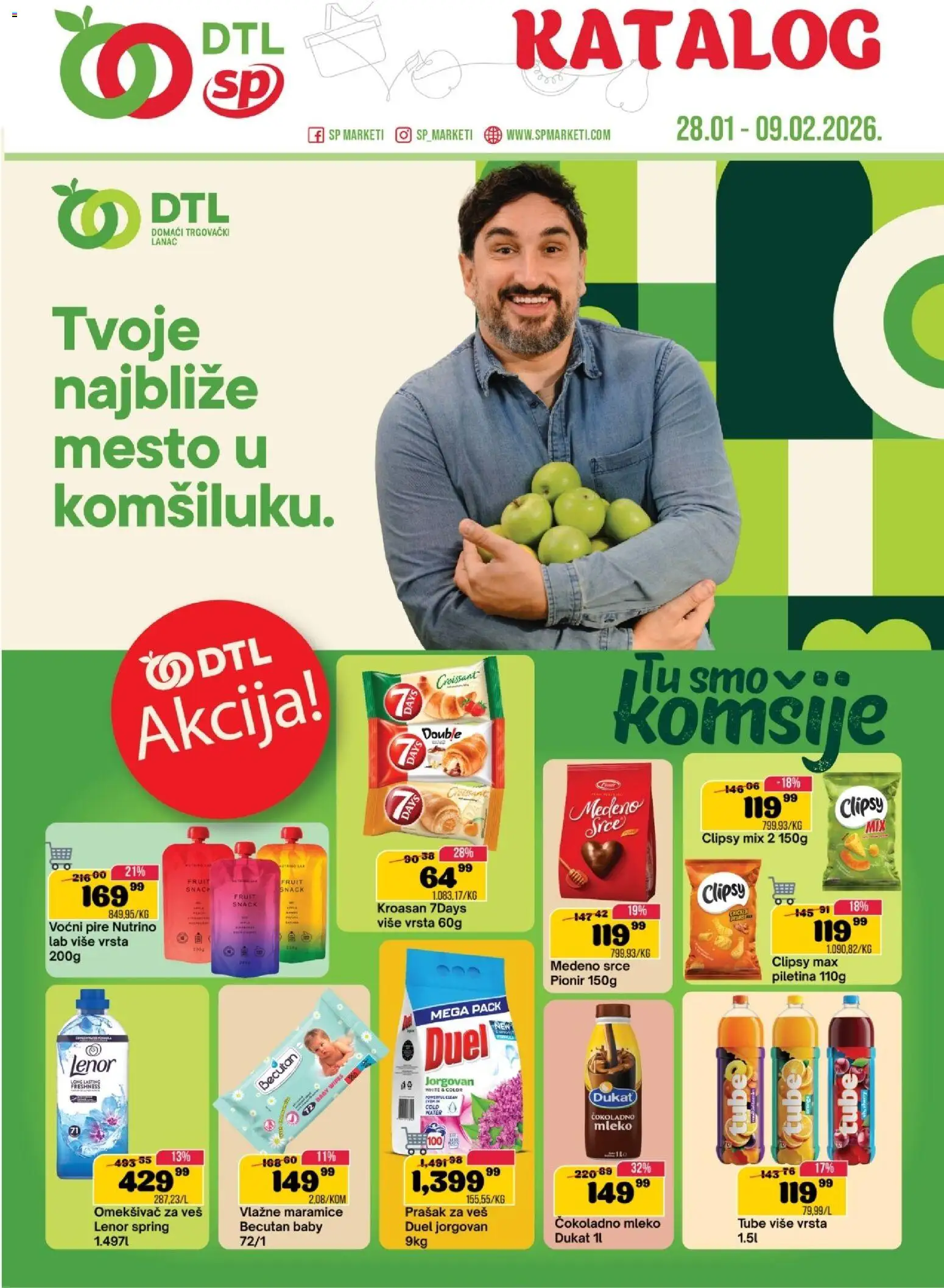 Senta Promet katalog - važi od 28.01.2026 | Strana: 1 | Proizvode: 7days, Kroasan, Mleko, Vlažne maramice