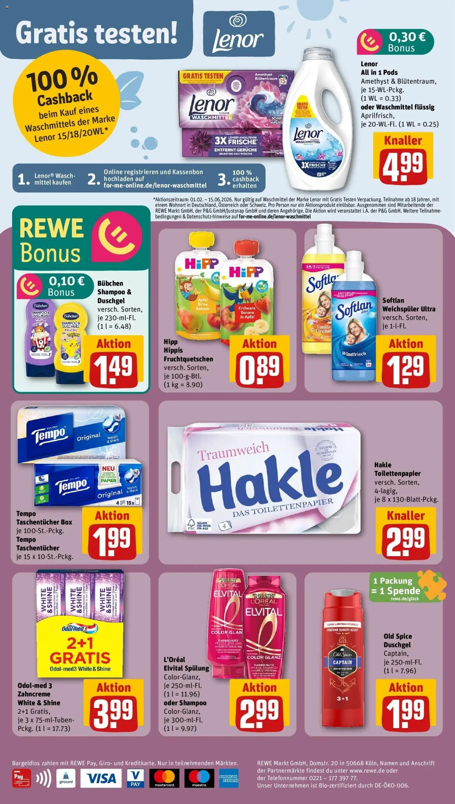 Rewe Prospekt Dassel / Markoldendorf	 – gültig ab 05.04.2026 | Seite: 22 | Produkte: Duschgel, Waschmittel, Shower Gel, Birne