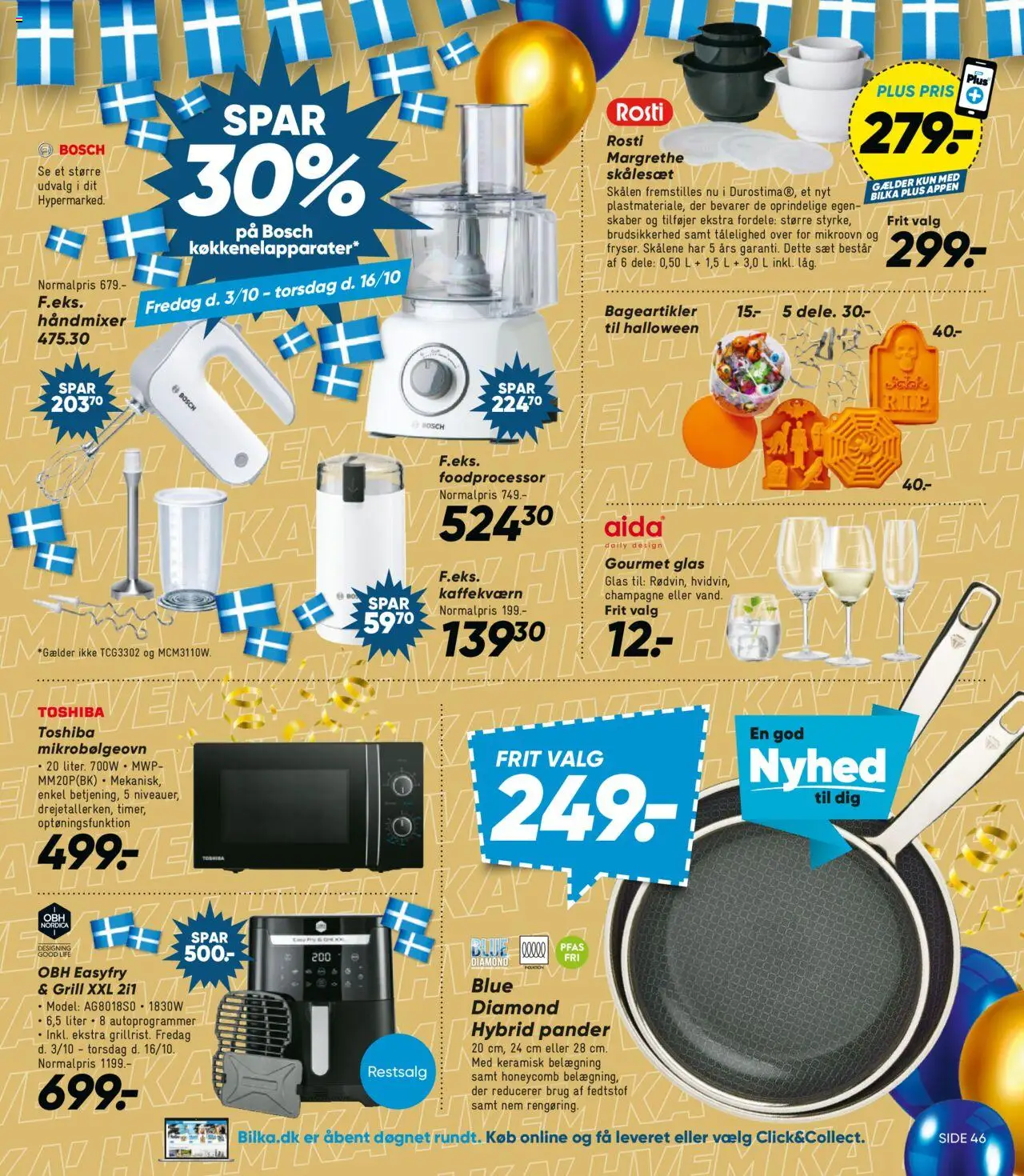 Bilka tilbudsavis – gyldig fra 03.10.2025 | Side: 13 | Produkter: Foodprocessor, Mikrobølgeovn, Grill