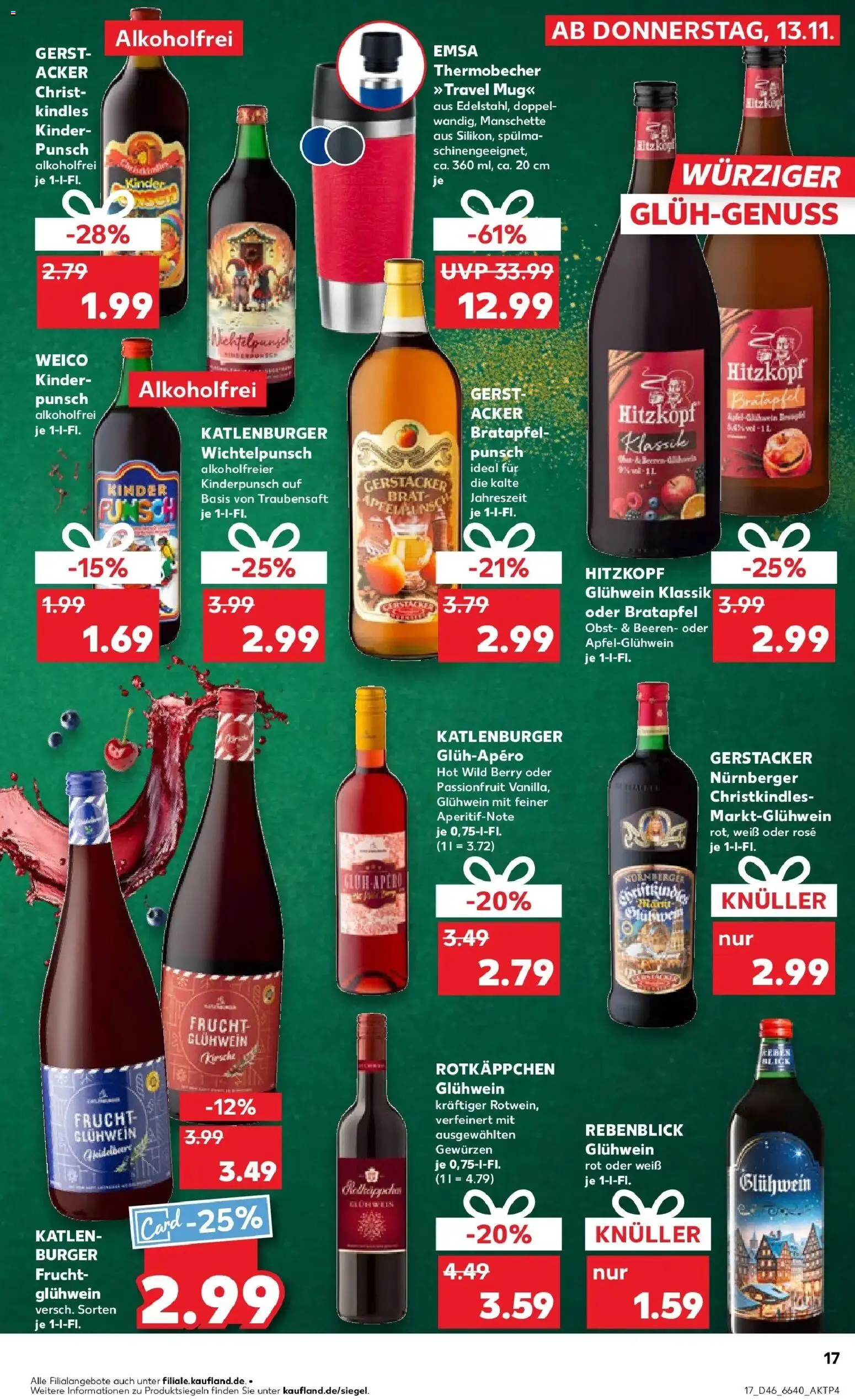 Kaufland prospekt Vöhringen	 – gültig ab 13.11.2025 | Seite: 17 | Produkte: Burger, Obst, Rotkäppchen