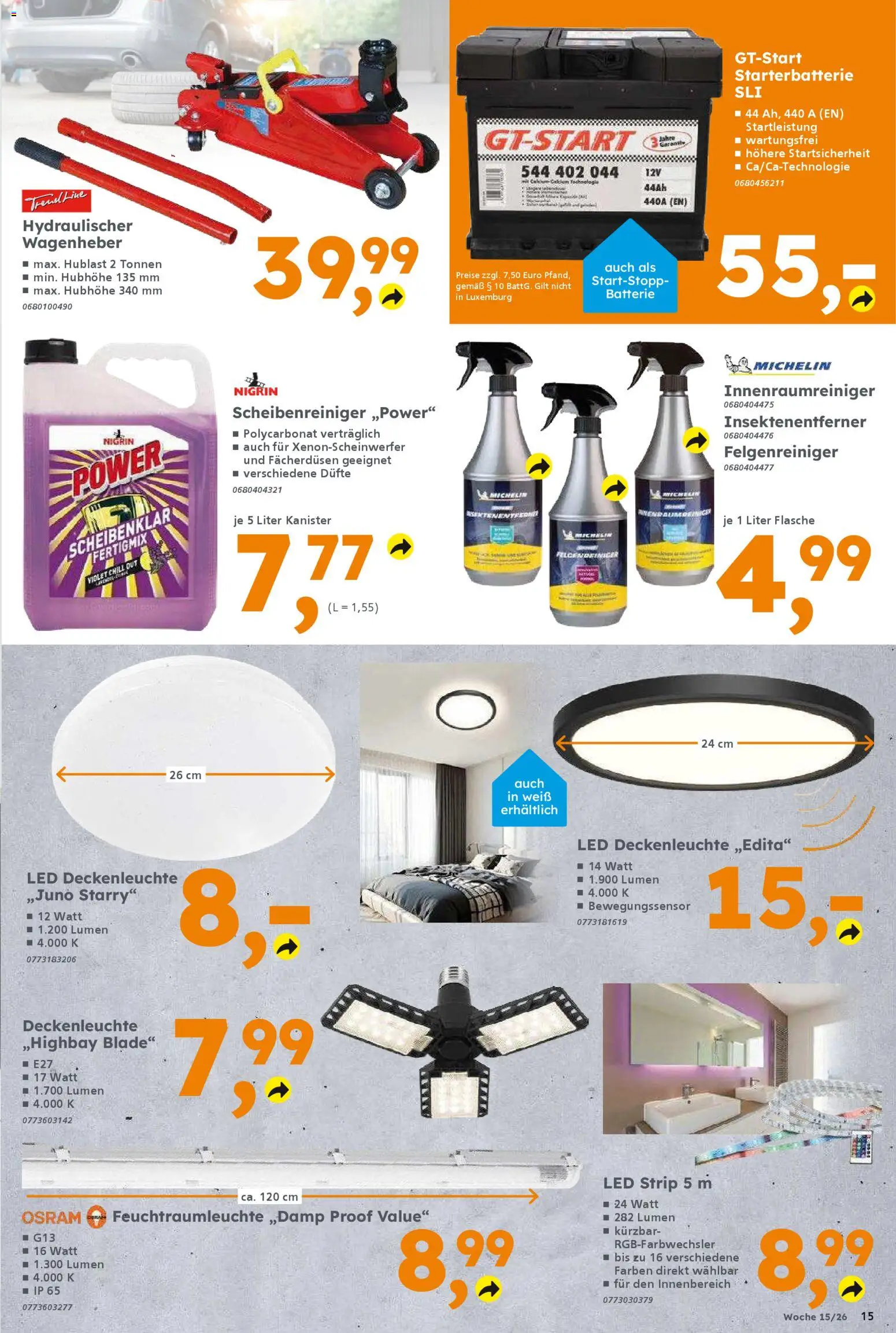 Globus Baumarkt Prospekt Zweibrücken	 – gültig ab 06.04.2026 | Seite: 15 | Produkte: Batterie