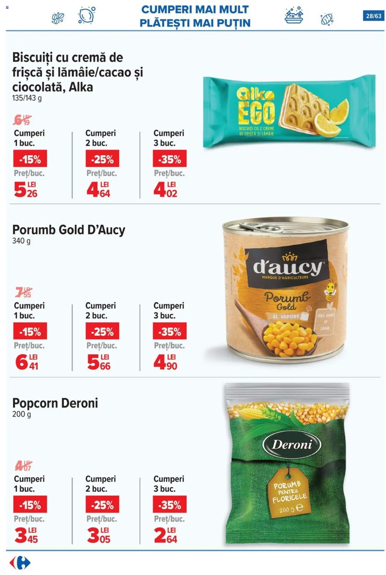 Noul catalog Carrefour – valabil de la 01.10.2025 | Pagină: 28 | Produse: Covrigei, Köpek çiti, Cremă, Biscuiți