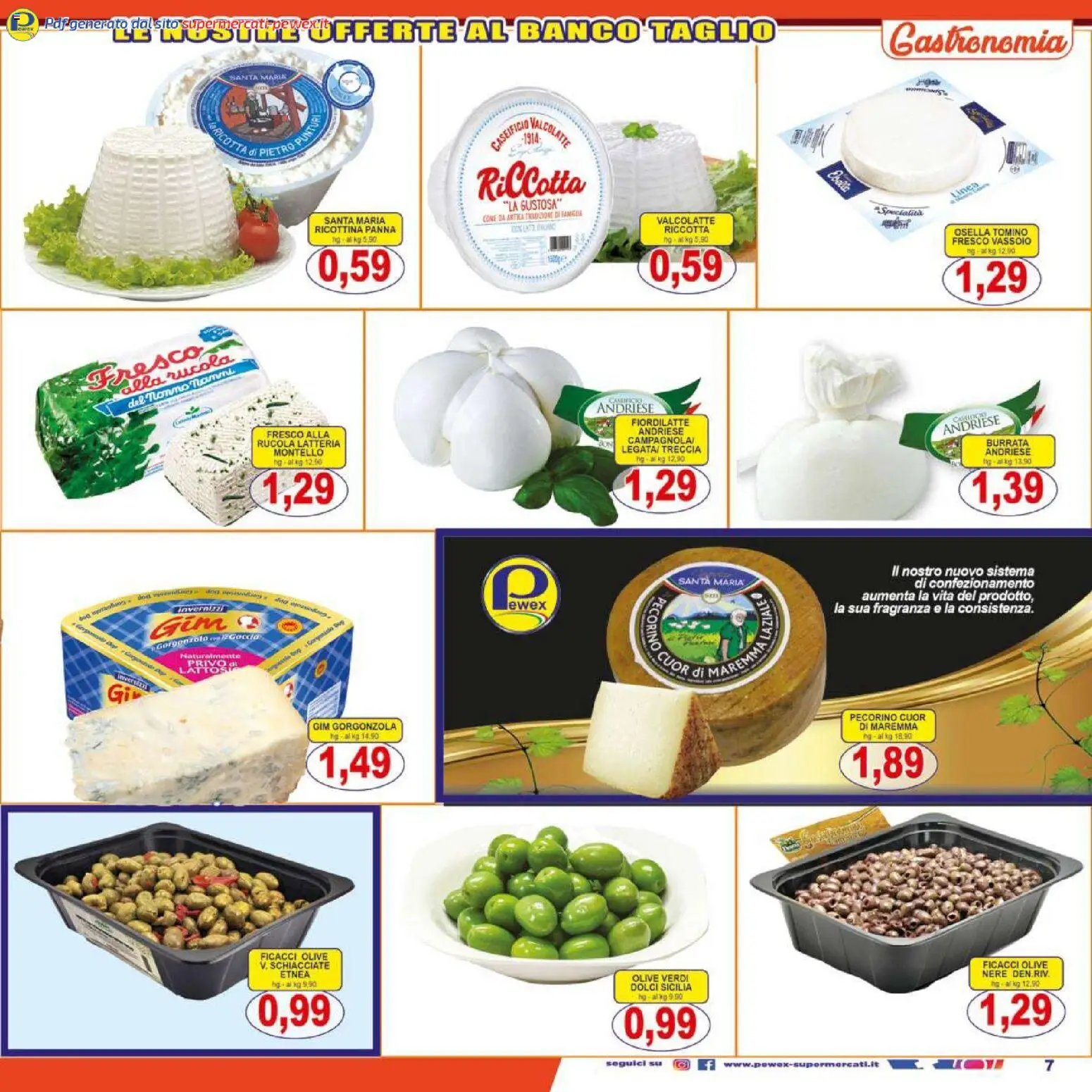 Volantino Pewex del 07.01.2026 | Pagina: 7 | Prodotti: Rucola, Burrata, Tomino, Fragranza