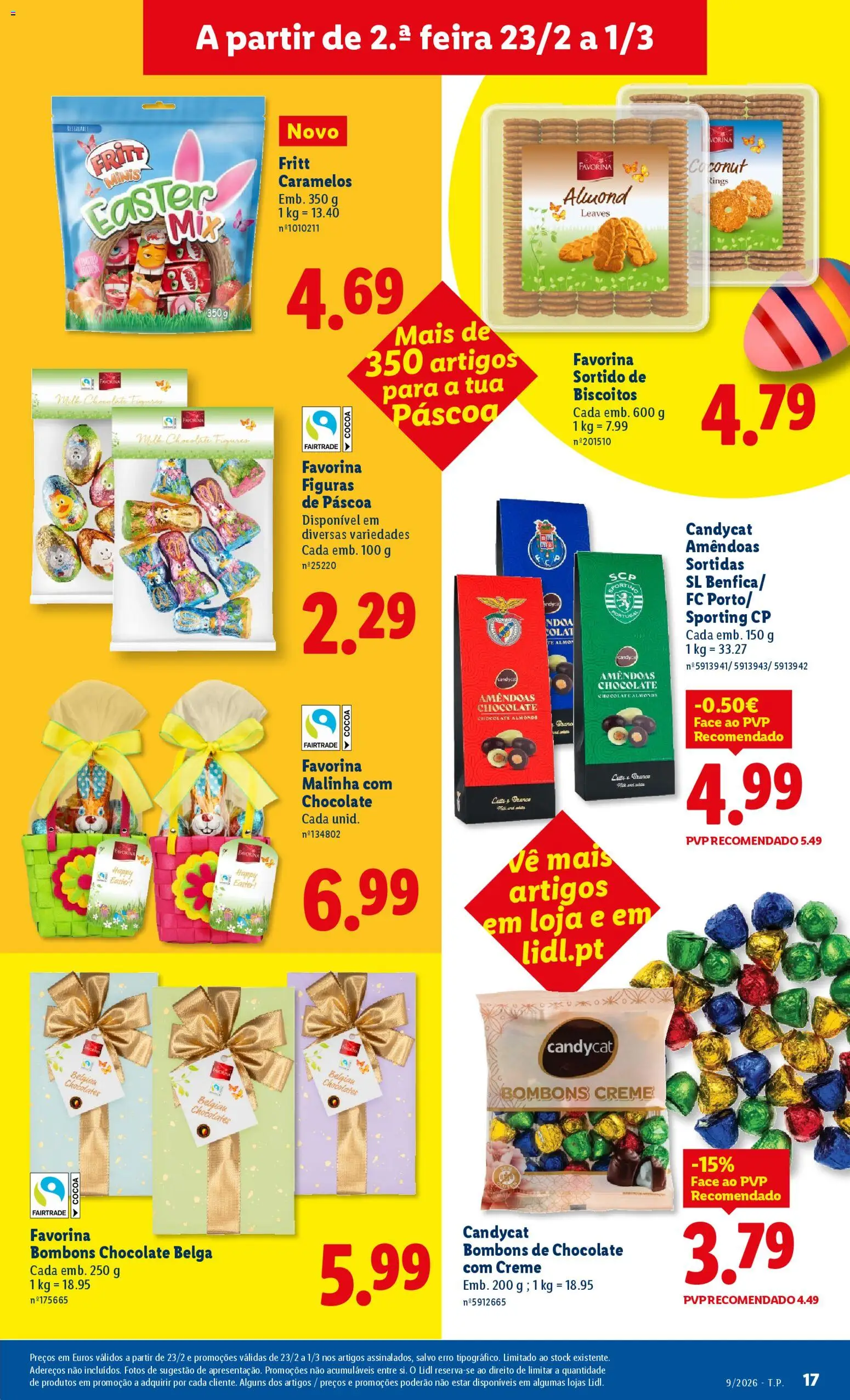 Lidl folheto │ válido de 23.02.2026 | Página: 17 | Produtos: Amêndoas, Chocolates, Chocolate, Creme