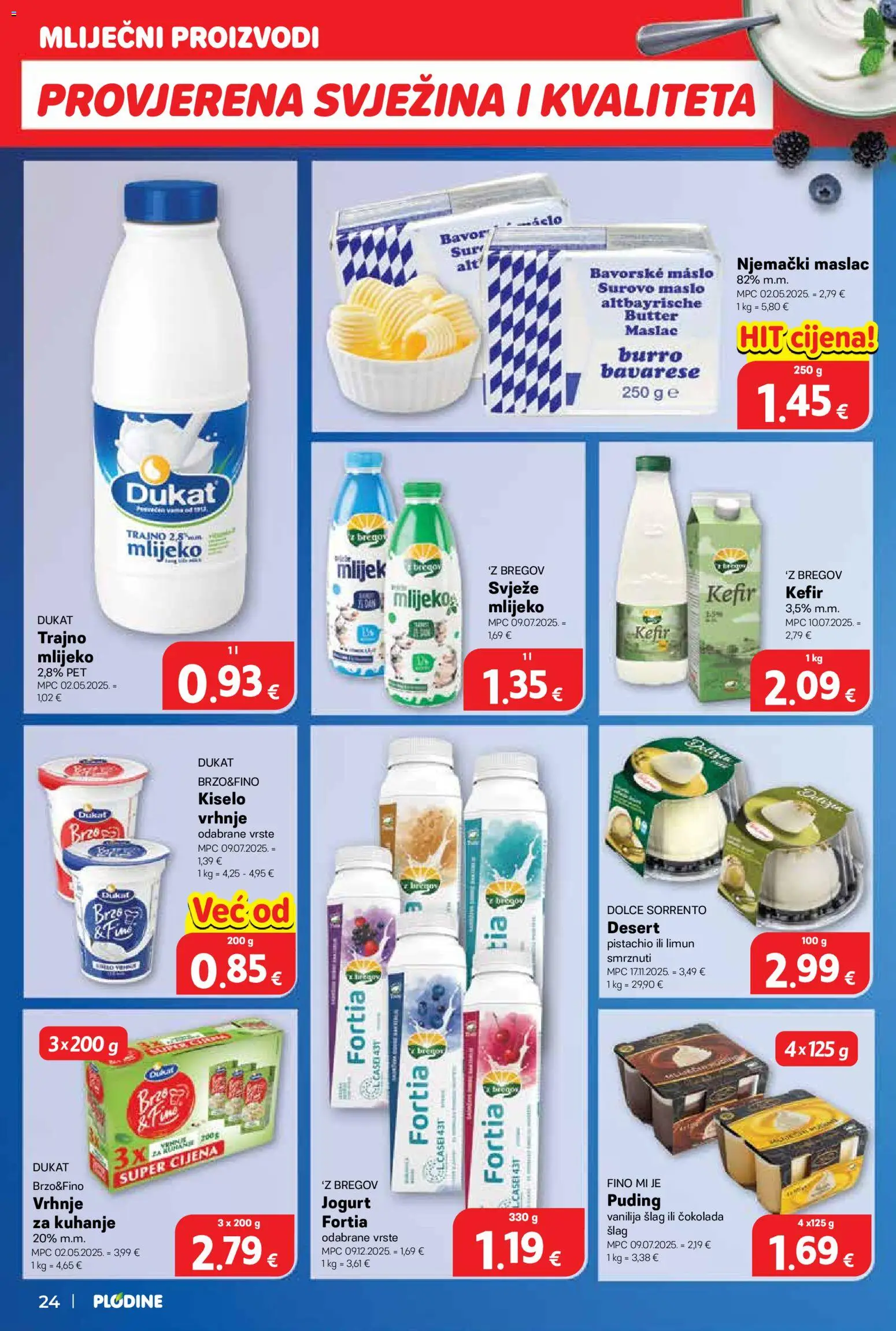 Plodine katalog | vrijedi od 07.01.2026 | Stranica: 24 | Proizvodi: Jogurt, Čokolada, Puding, Limun