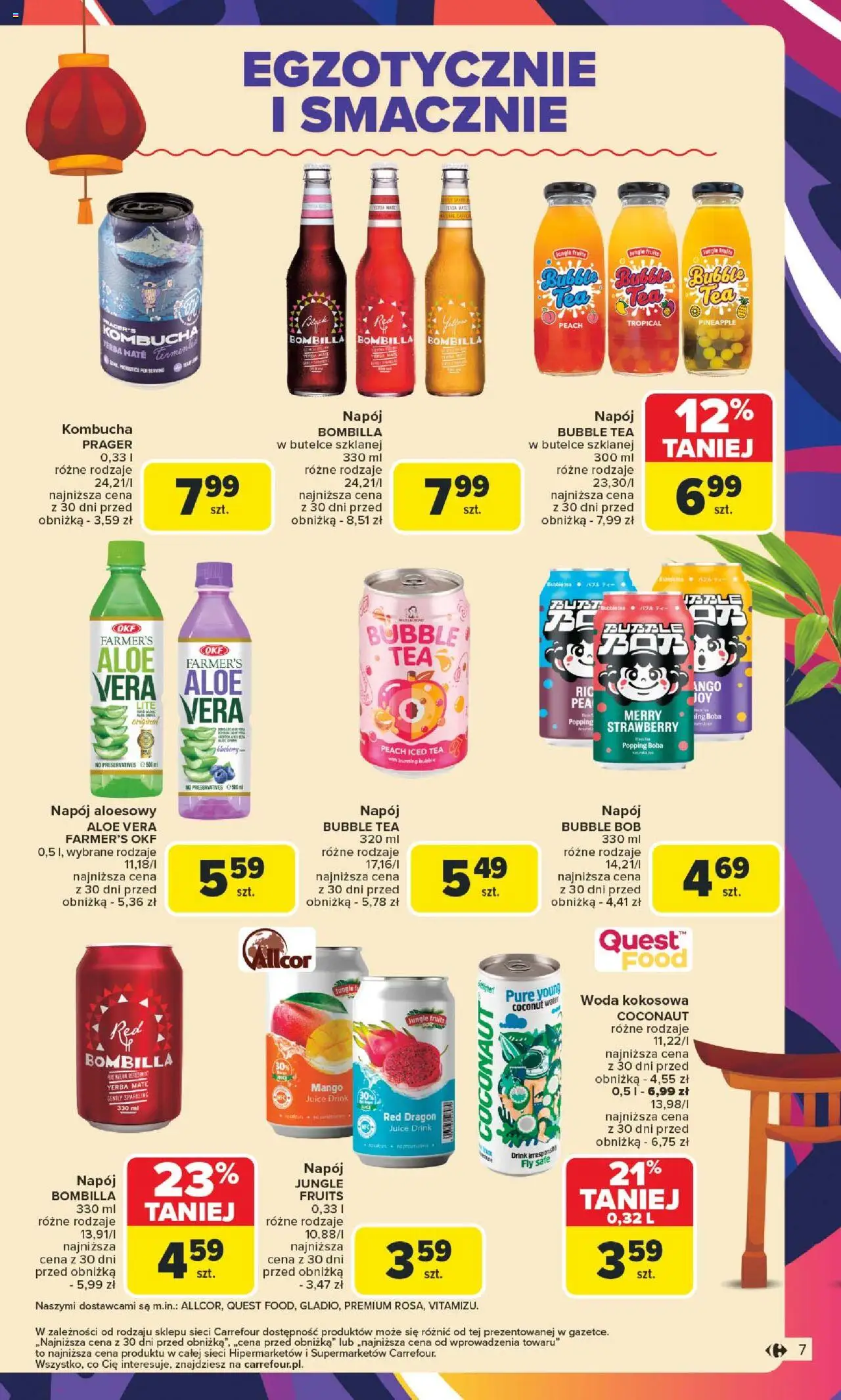 Carrefour Gazetka od 18.08.2025 | Strona: 9 | Produkty: Napój aloesowy, Kombucha, Woda, Yerba mate