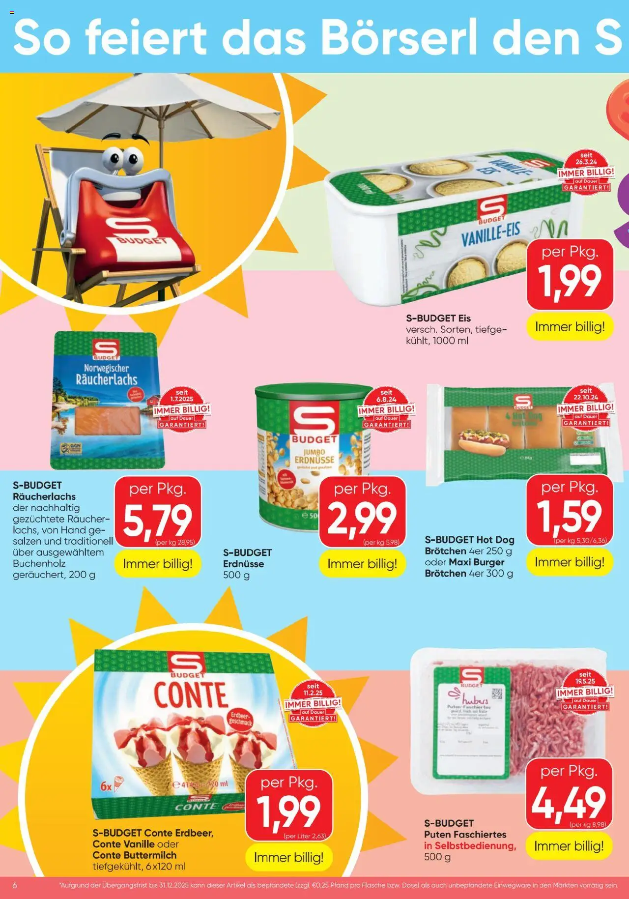 Spar Flugblatt gültig ab 07.08.2025 | Seite: 6 | Produkte: Eis, Папионка