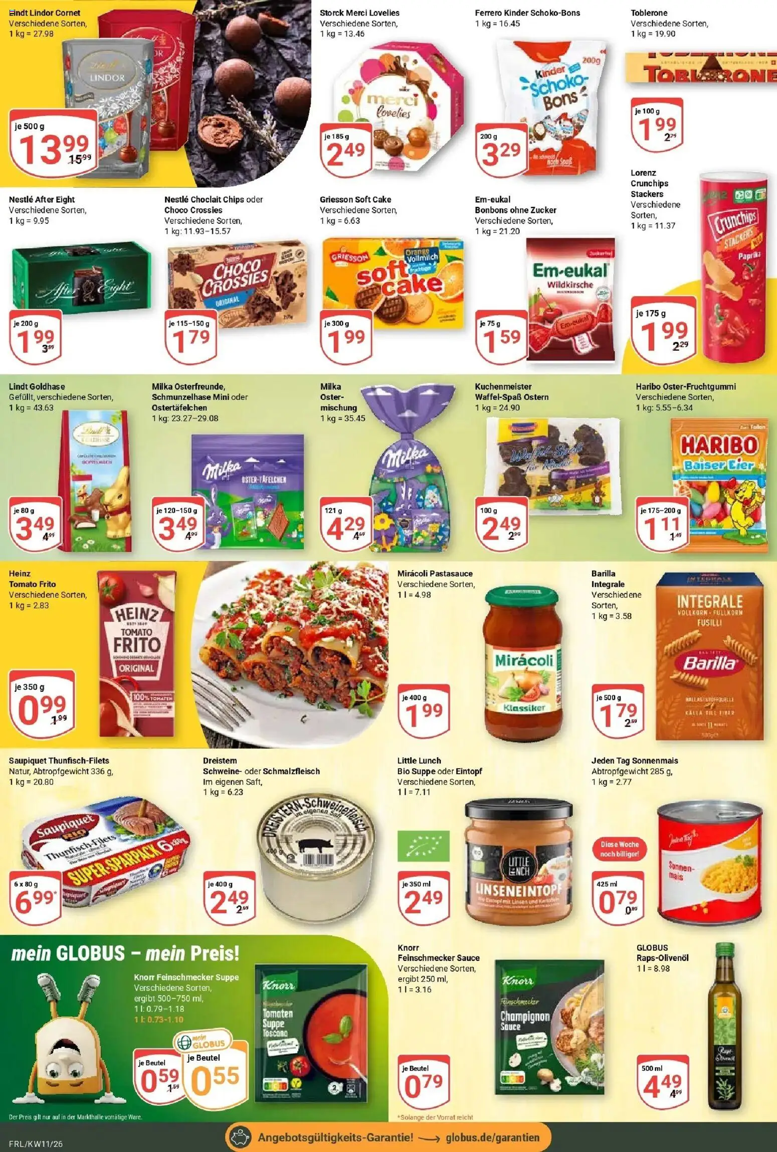 Globus prospekt Freilassing	 – gültig ab 09.03.2026 | Seite: 12 | Produkte: Barilla, Milka, Paprika, Lorenz crunchips