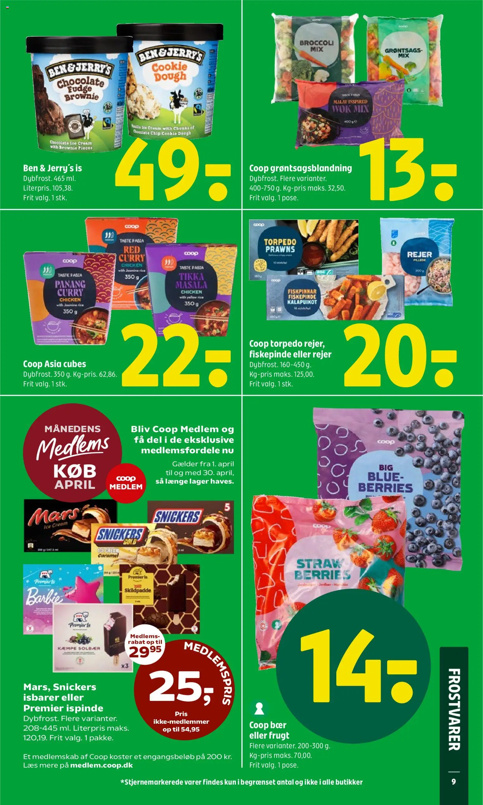 Coop 365 tilbudsavis – gyldig fra 23.04.2026 | Side: 12 | Produkter: Broccoli, Is, Solbær, Rejer