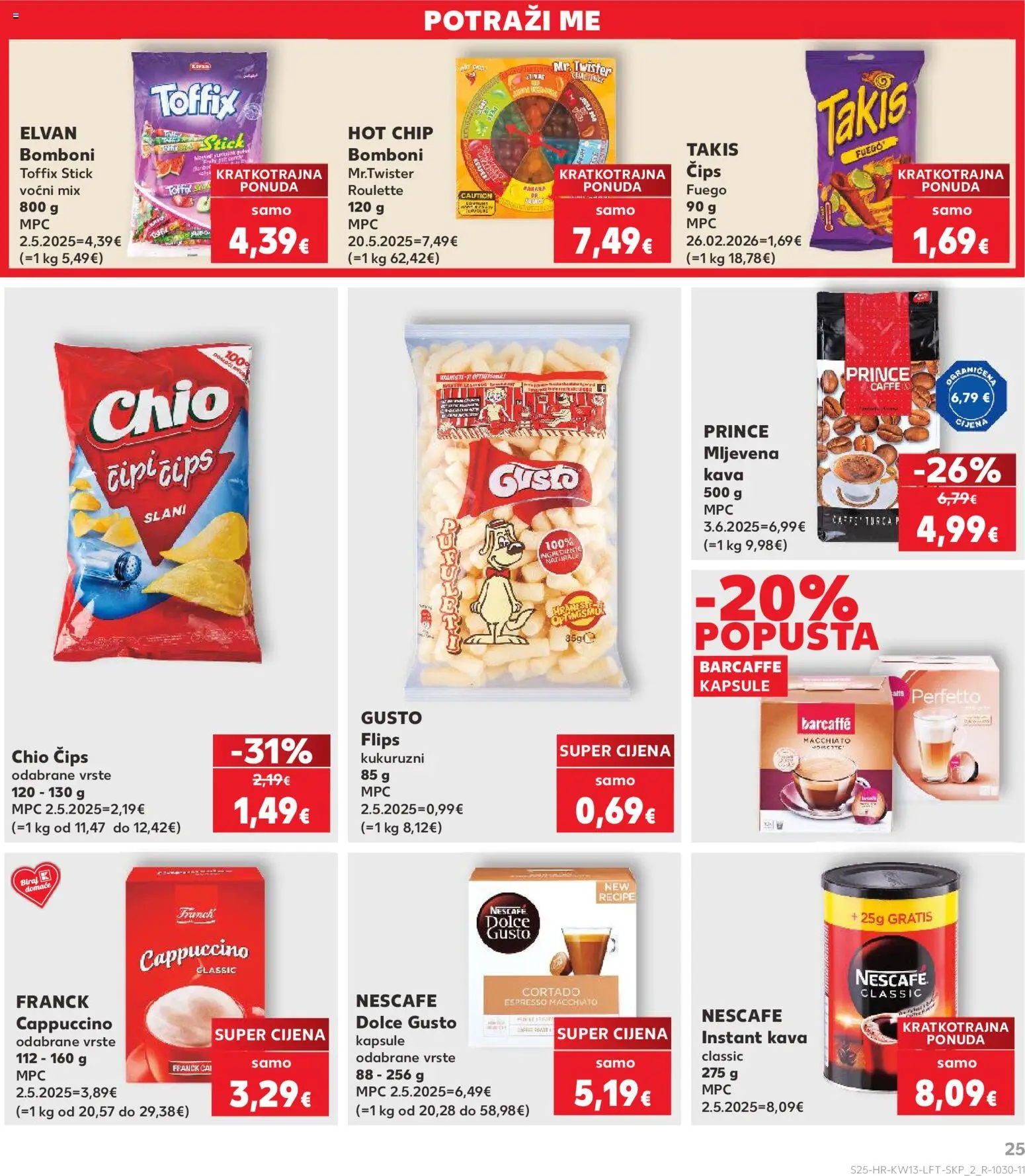 Kaufland katalog | vrijedi od 25.03.2026 | Stranica: 25 | Proizvodi: Dolce Gusto, Nescafe, Barcaffe, Cappuccino