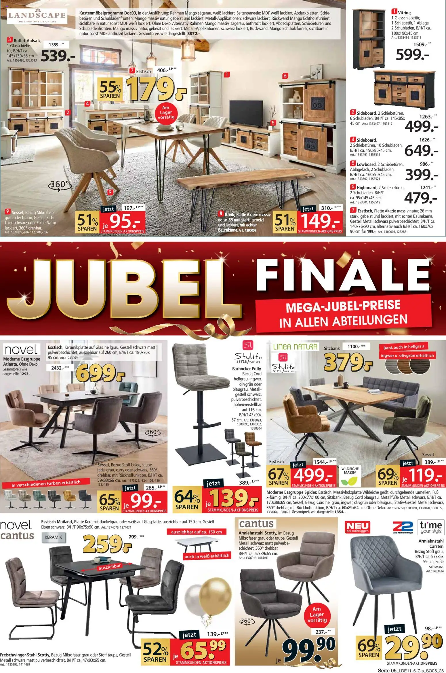 Zurbrüggen - Jubel-Finale – gültig ab 29.11.2025 | Seite: 5 | Produkte: Esstisch, Barhocker, Sessel, Mango