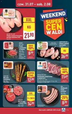 Aldi Gazetka od 28.07.2025 | Strona: 33 | Produkty: Burger wołowy, Kurczak, Piersi, Grill