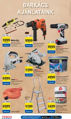 Tesco aktuális akciós újság - amely érvényes a következő dátumtól: 07.04.2026 | Oldal: 32 | Termékek: Ütvefúró, Körfűrész, Dekopírfűrész, Létra