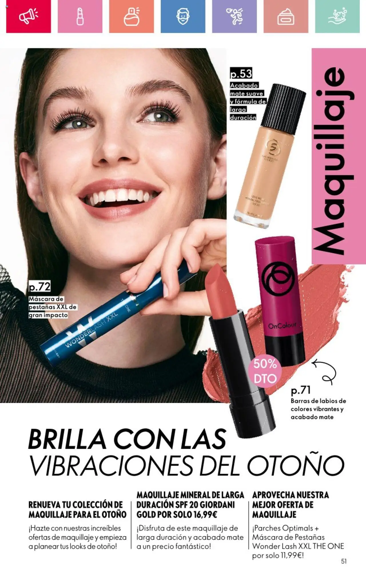 Oriflame - Catálogo Campaña 12 │ válido desde el 24.08.2025 | Página: 51 | Productos: Maquillaje, Máscara, Máscara de pestañas