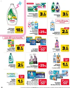 Vista previa Carrefour Market folleto válido desde el 07.04.2026 | Página: 22 | Productos: Quitamanchas, Detergente, Suavizante, Lavavajillas