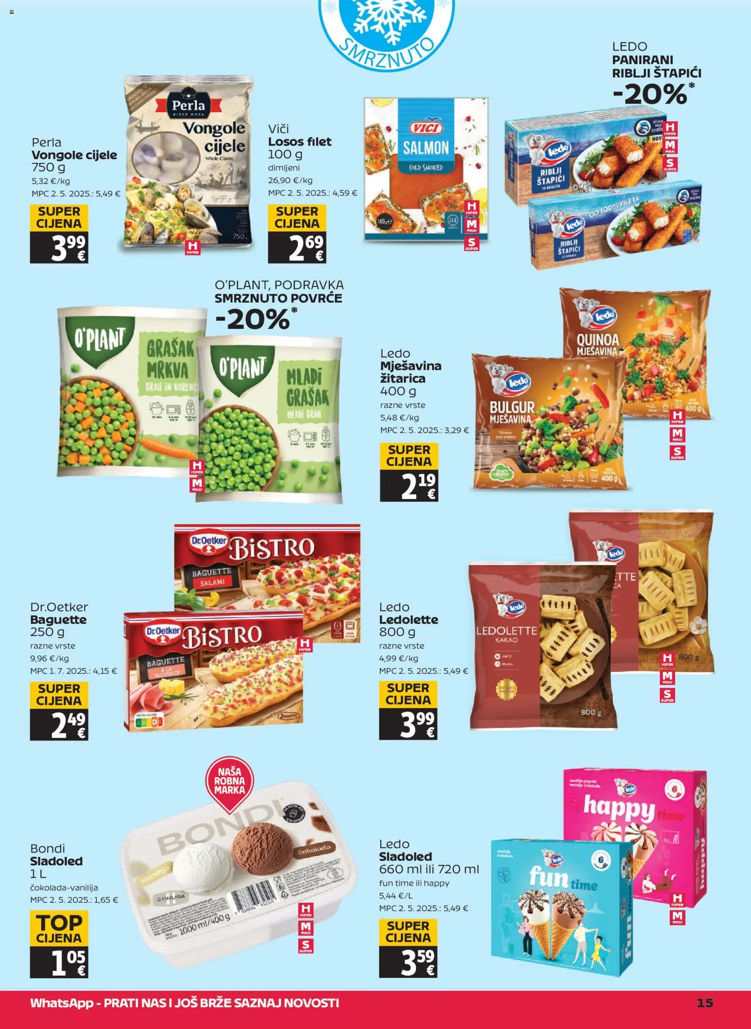 Tommy katalog | vrijedi od 08.01.2026 | Stranica: 15 | Proizvodi: Podravka, Povrće, Losos, Štapići