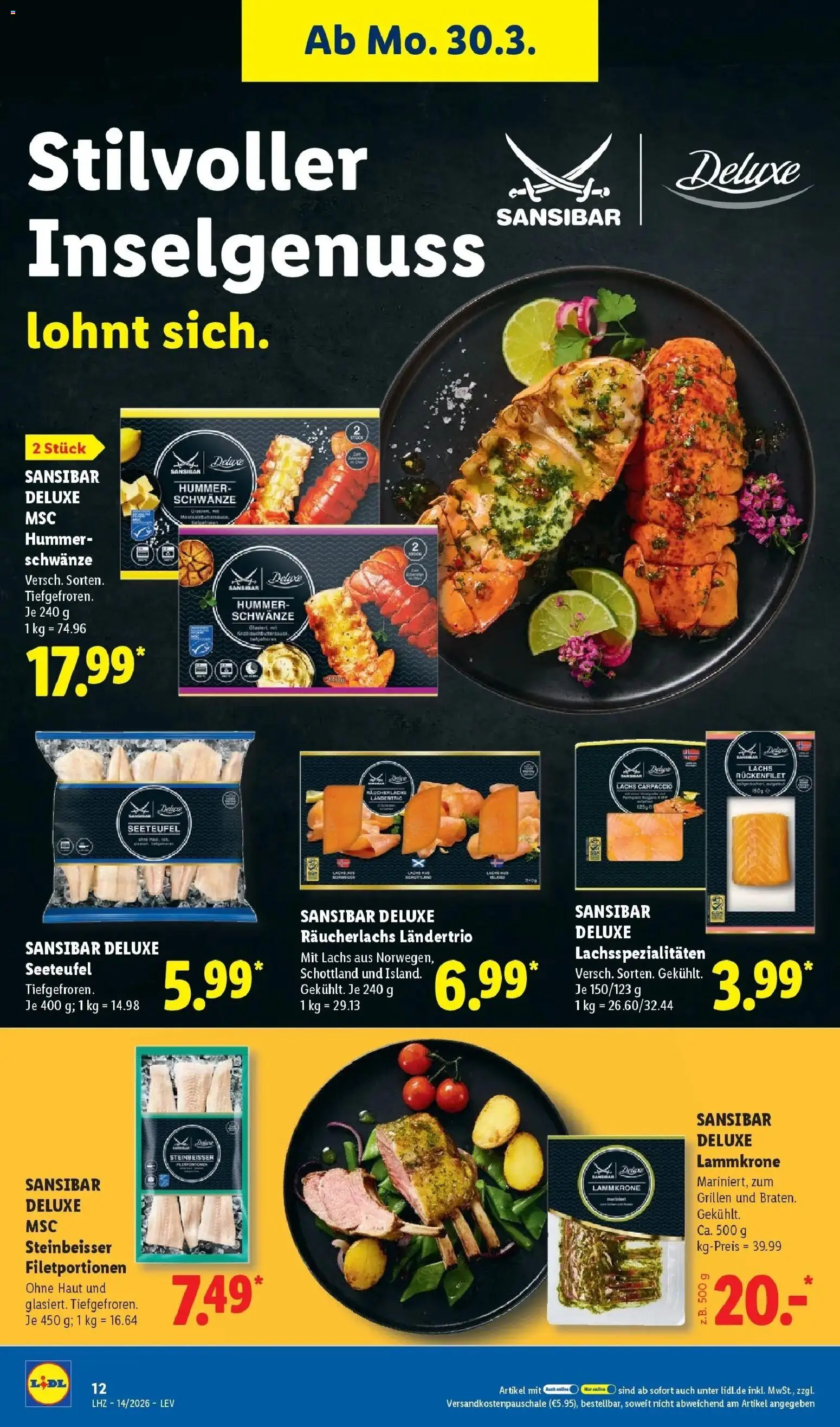 Lidl Prospekt Bergisch Gladbach – gültig ab 30.03.2026 | Seite: 24 | Produkte: Lachs, Räucherlachs