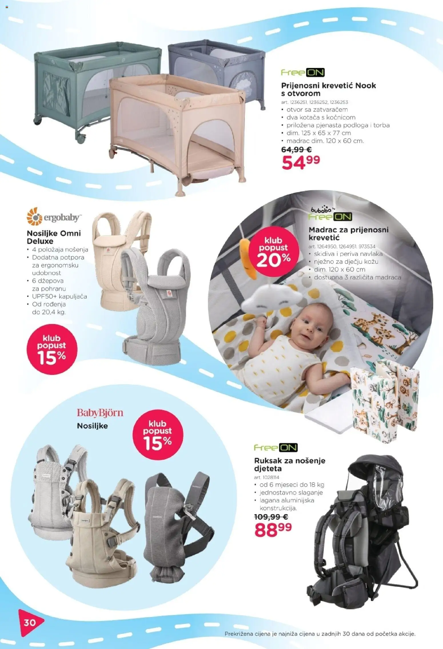 Baby Center katalog | vrijedi od 19.03.2026 | Stranica: 30 | Proizvodi: Madrac, Ruksak, Torba