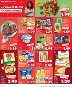 Kaufland Prospekt 	 ab 18.12.2025 gültig | Seite: 2 | Produkte: Wiener wurstchen, Entrecote, Orangensaft, Raclette