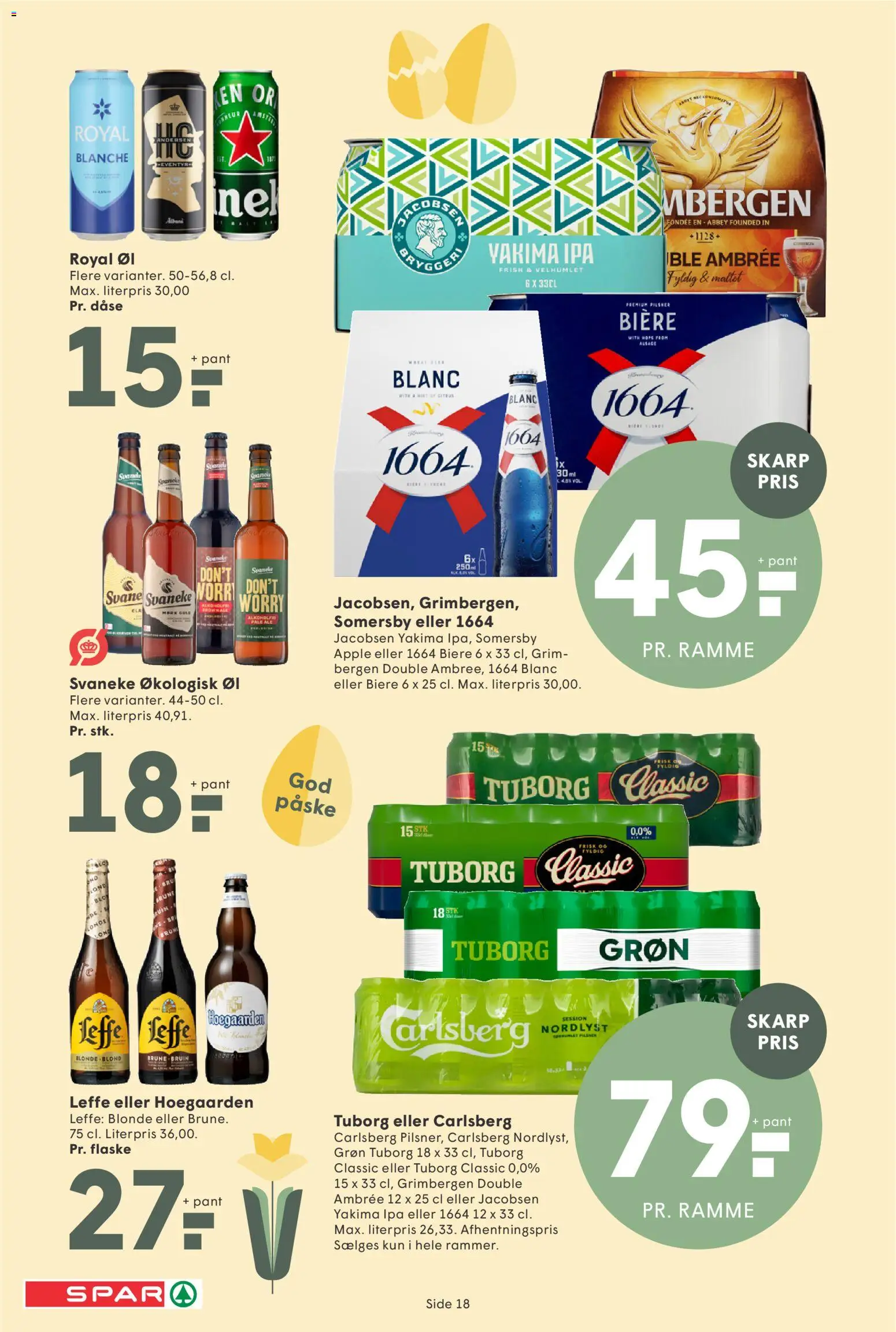 Spar tilbudsavis – gyldig fra 27.03.2026 | Side: 18 | Produkter: Øl