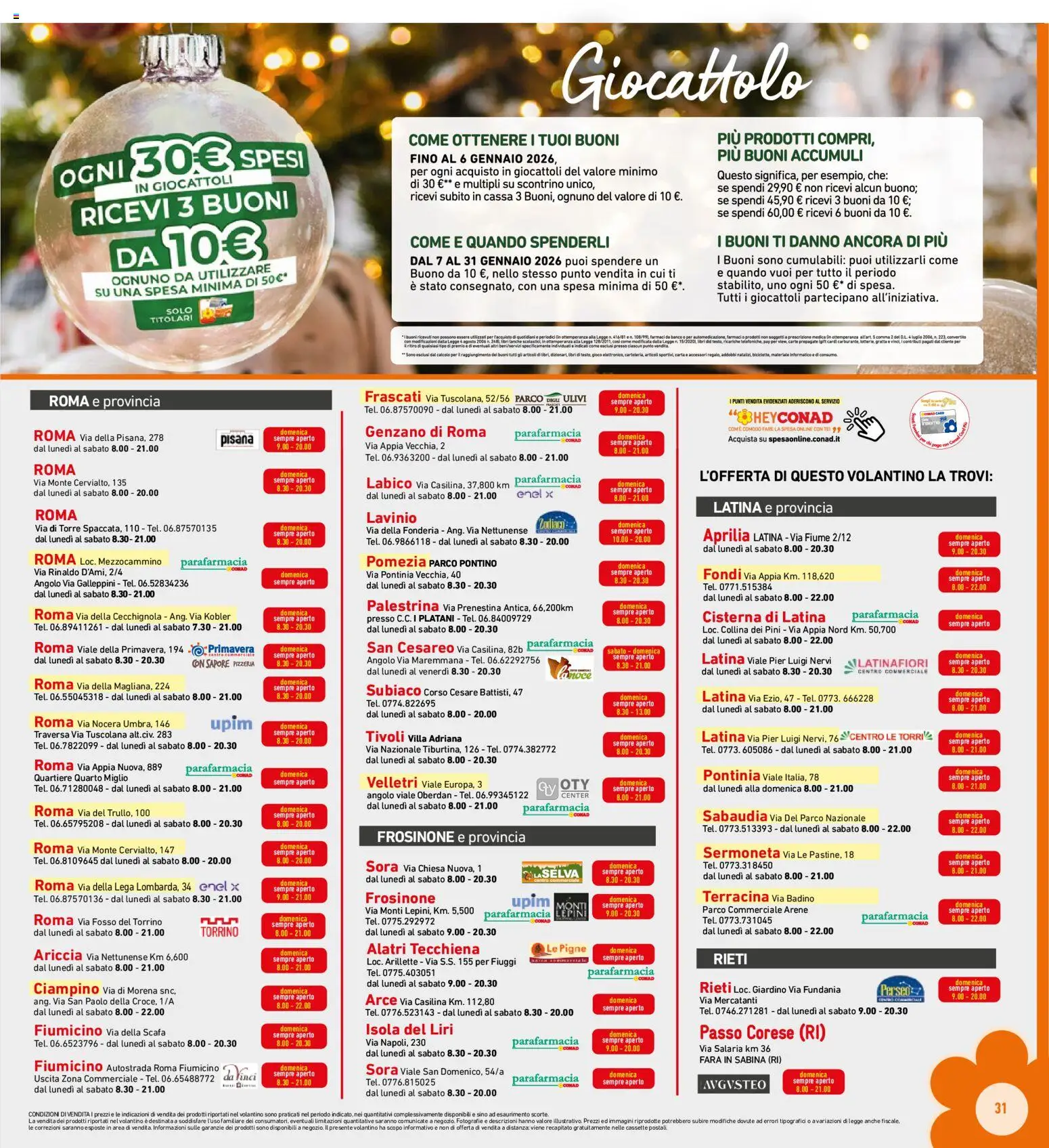 Volantino Conad del 03.01.2026 | Pagina: 31 | Prodotti: Tè, Gioco