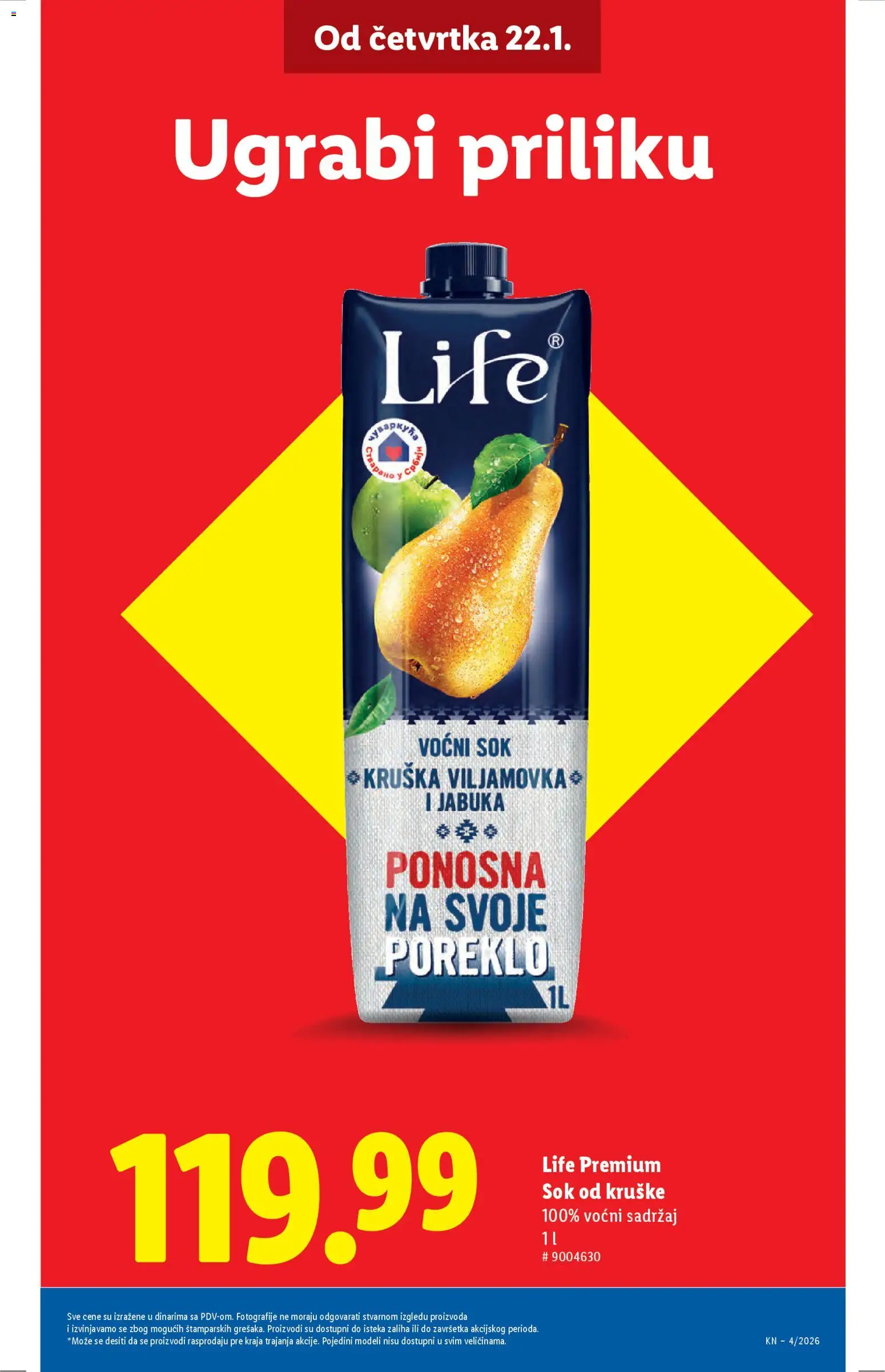 Lidl katalog - važi od 22.01.2026 | Strana: 7 | Proizvode: Kruške, Sok