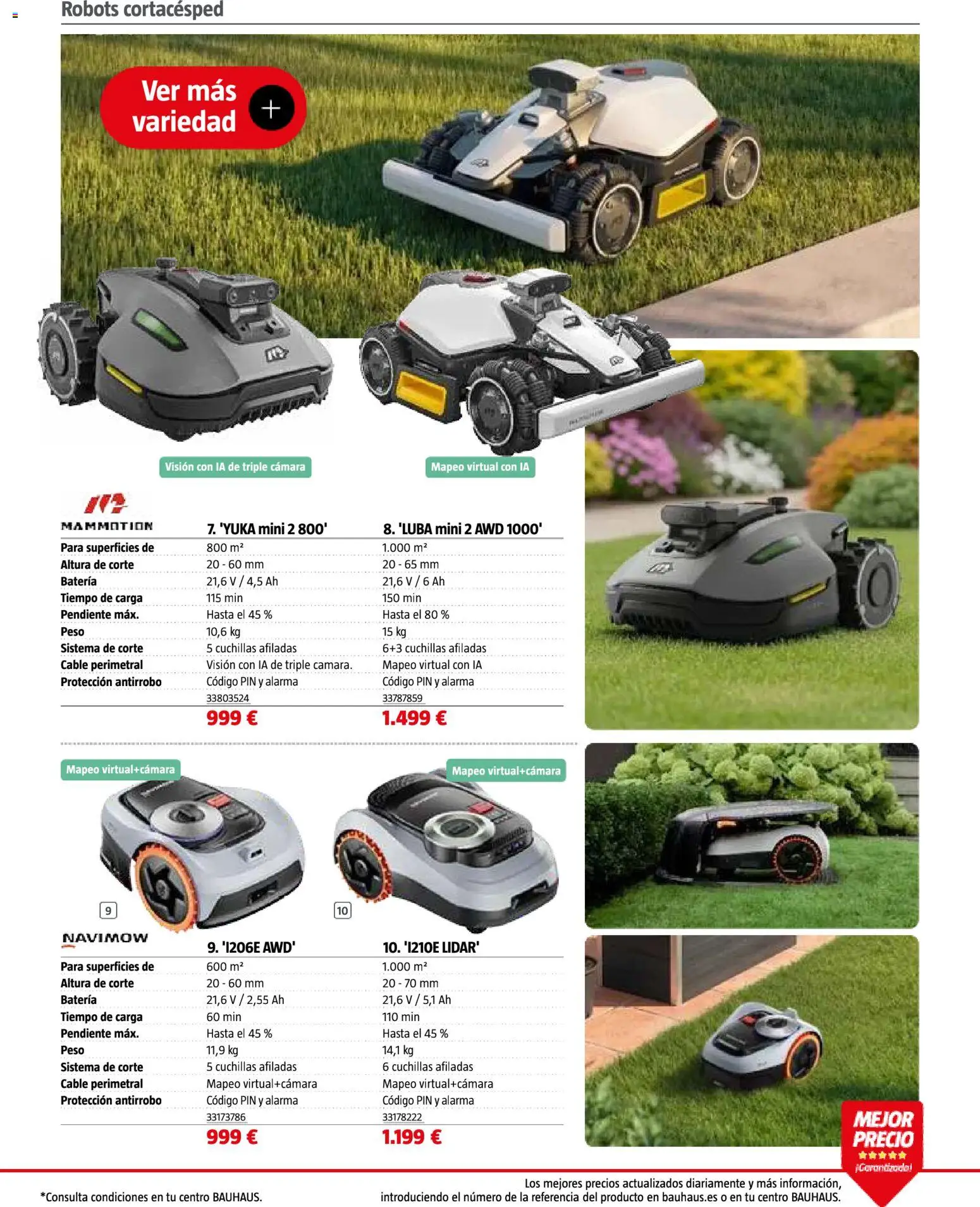 Bauhaus Jardín │ válido desde el 16.03.2026 | Página: 13 | Productos: Cámara, Cable, Peso, Batería