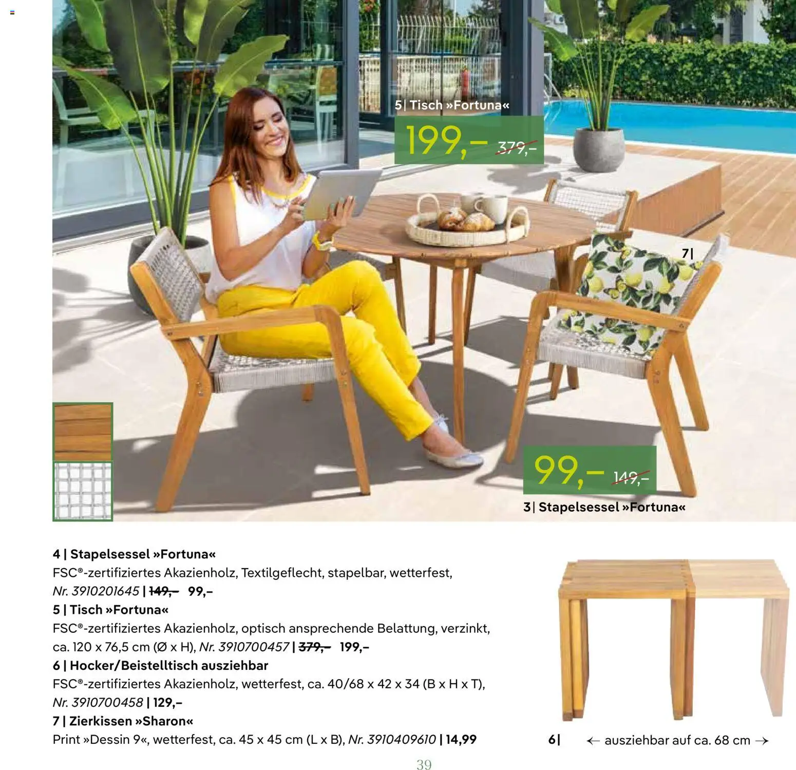 Pflanzen-Kölle GARTENMÖBEL 2026 – gültig ab 07.03.2026 | Seite: 39 | Produkte: Tisch