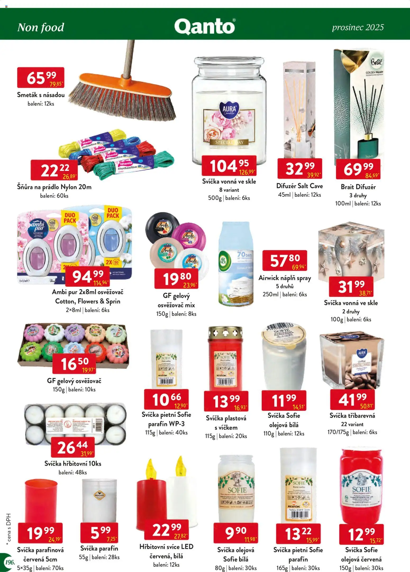 Astur & Qanto leták - Velkoobchod 12/2025 od 01.12.2025 | Strana: 196 | Produkty: Difuzér, Svíčka, Smeták, LED