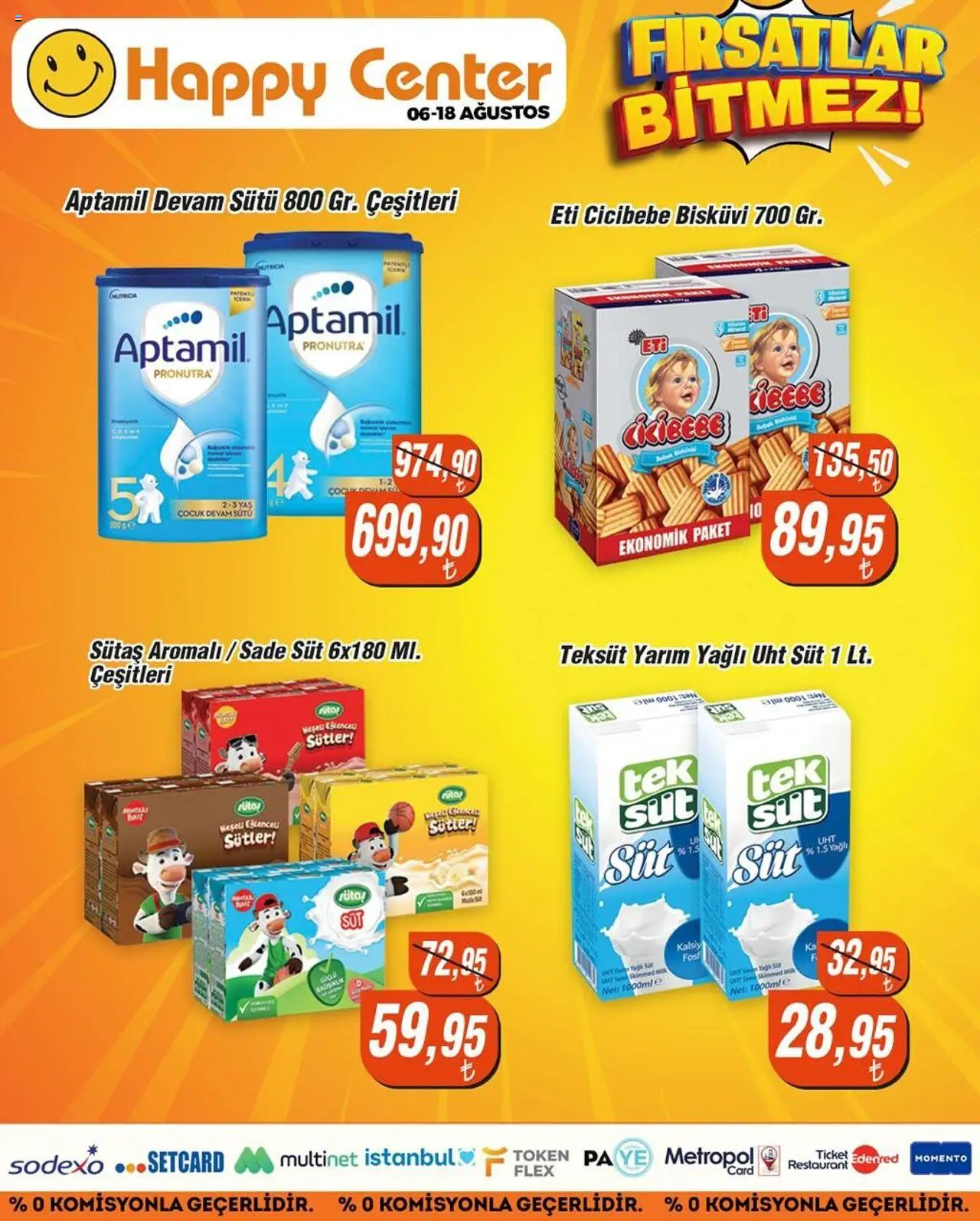 Happy Center Katalog - 06.08.2025 tarihinden itibaren geçerlidir | Sayfa: 4 | Ürünler: Süt, Bisküvi