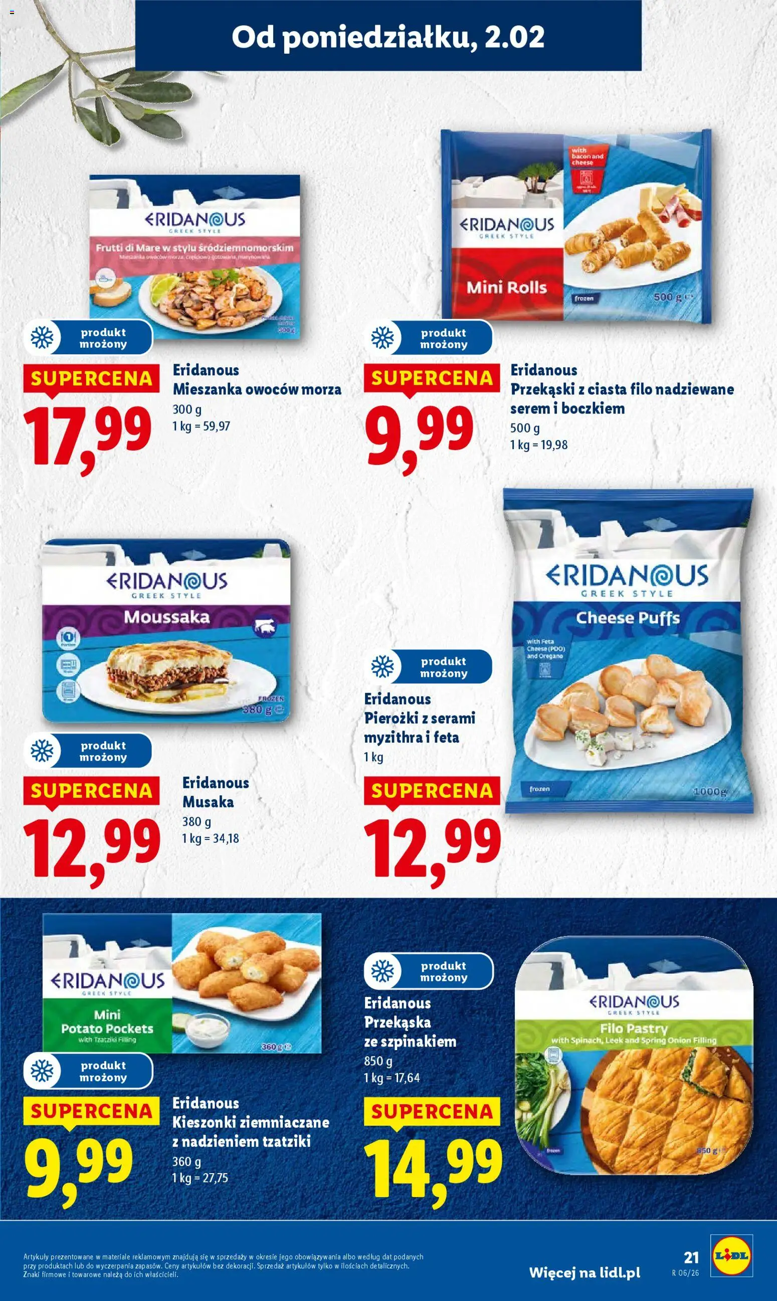 Lidl Gazetka od 02.02.2026 | Strona: 21 | Produkty: Tzatziki, Oregano, Frutti di Mare