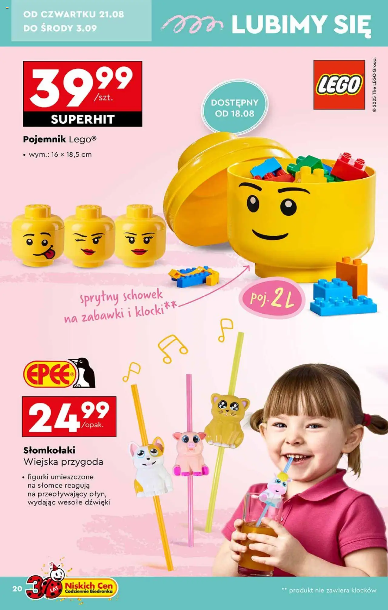 Biedronka gazetka - Hity i inspiracje od 18.08.2025 | Strona: 20 | Produkty: Figurki, Lego, Słomkołaki